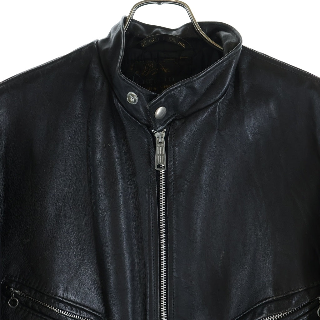 SCHOTT(ショット) 60S SINGLE LEATHER JACKET サボテンタグ シングルレザージャケット ブラック