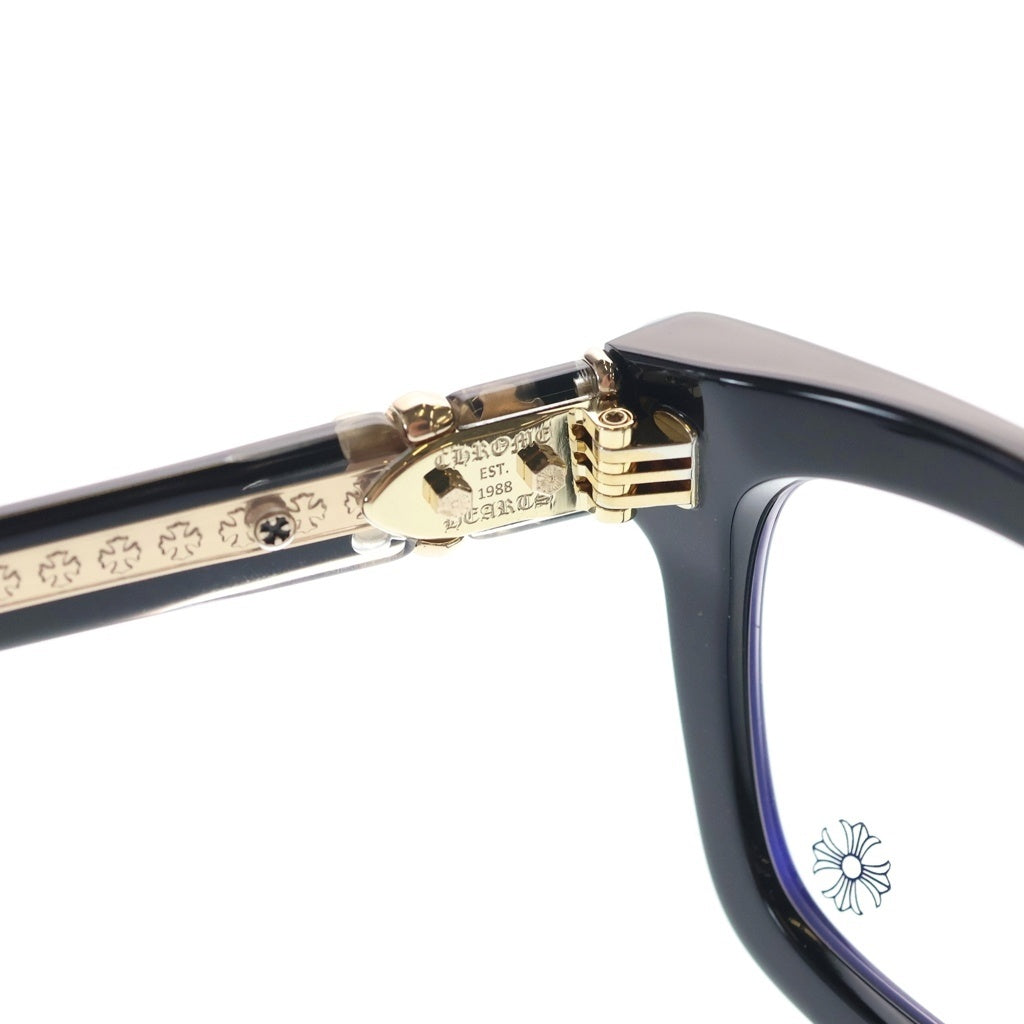 CHROME HEARTS(クロムハーツ) DONNYSOFFERGISMS-A サングラス ウェリントン メガネ アイウェア ブラック/ゴールド BK18K-GP