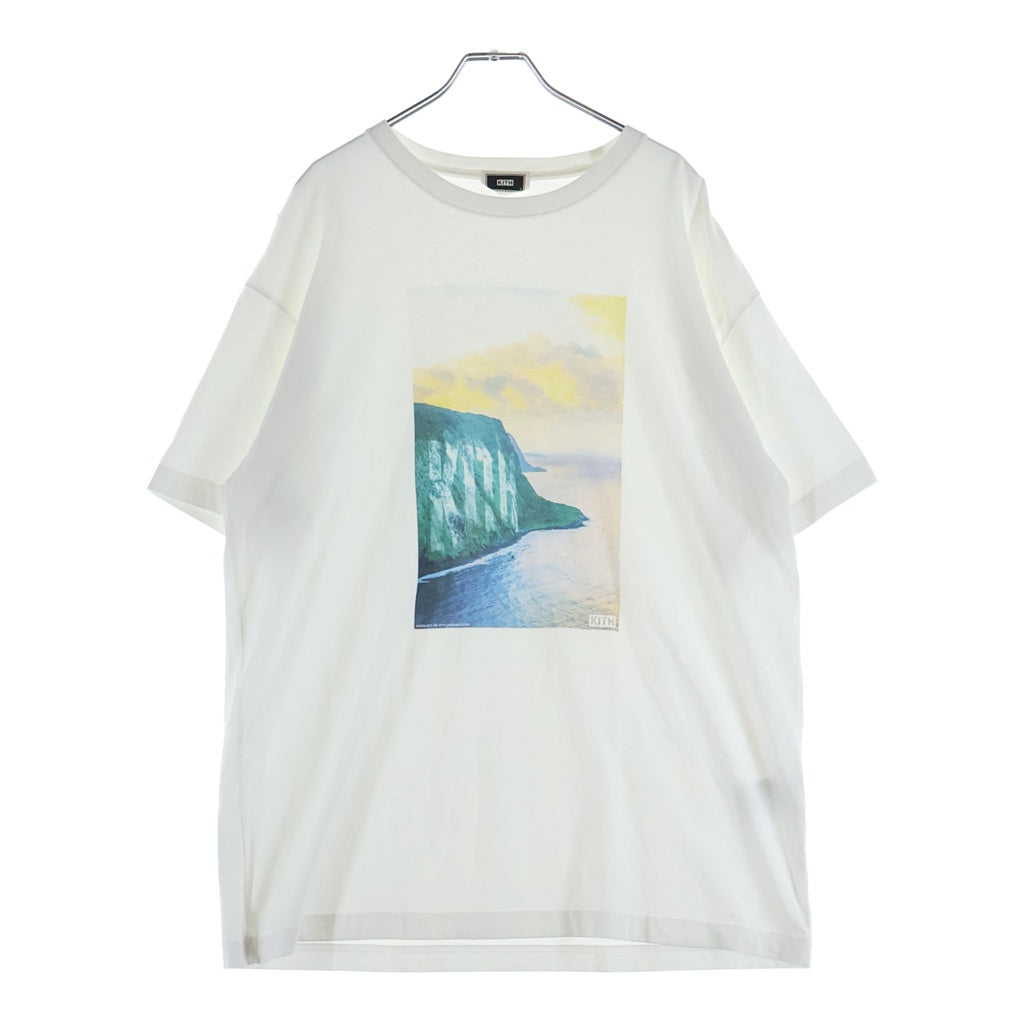 KITH(キス) PRODUCT OF KITH HAWAII ハワイ限定 フロントプリント 半袖Tシャツ カットソー ホワイト KHM034696