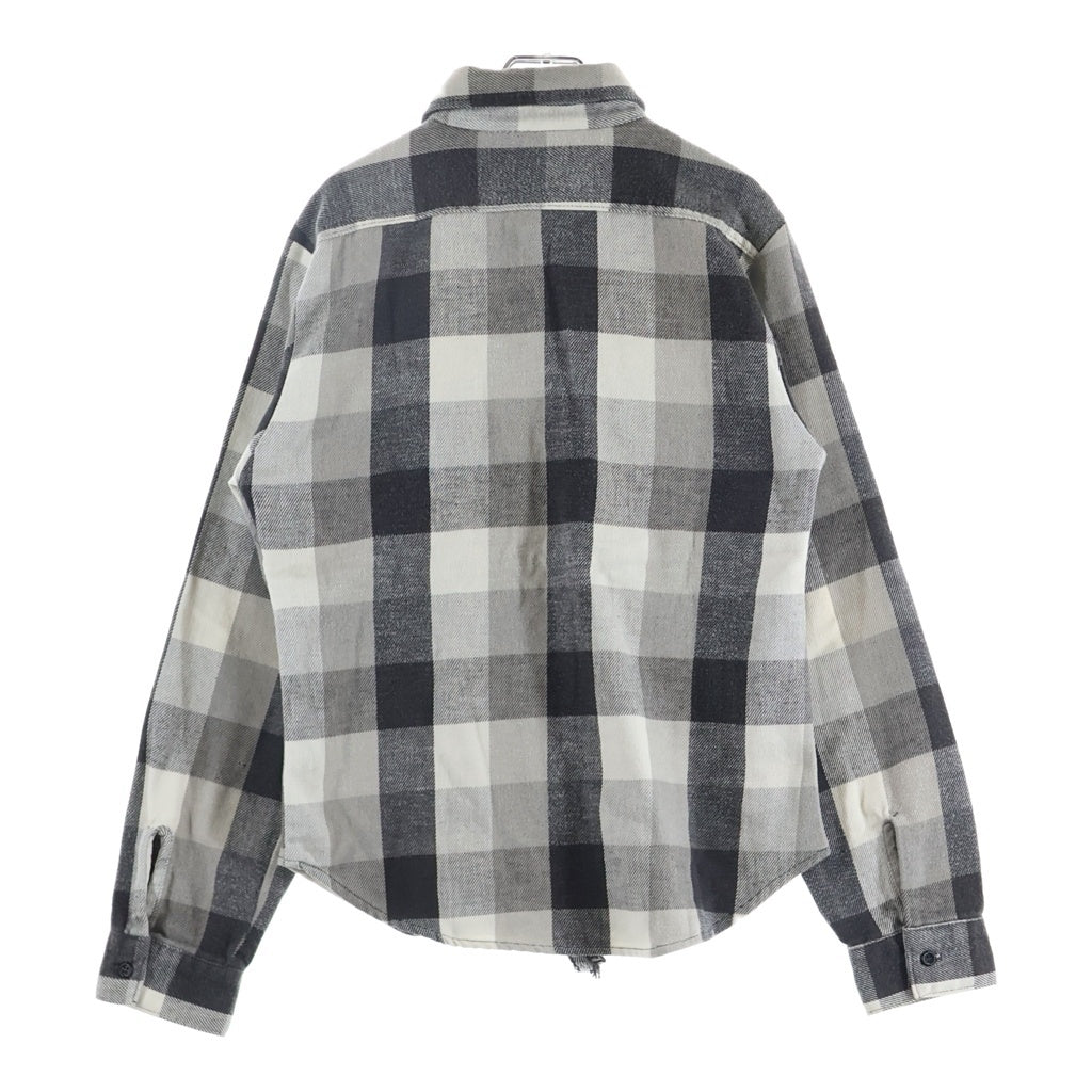 FIVE BROTHERS(ファイブブラザー) 70-80S FLANNEL CHECK L/S SHIRT フランネル チェック 長袖シャツ ブラック/ホワイト
