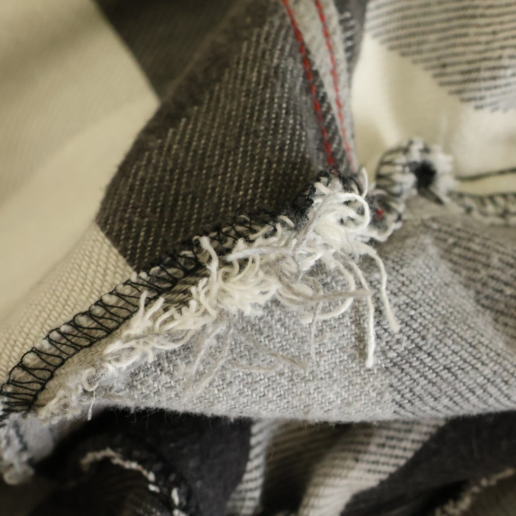 FIVE BROTHERS(ファイブブラザー) 70-80S FLANNEL CHECK L/S SHIRT フランネル チェック 長袖シャツ ブラック/ホワイト