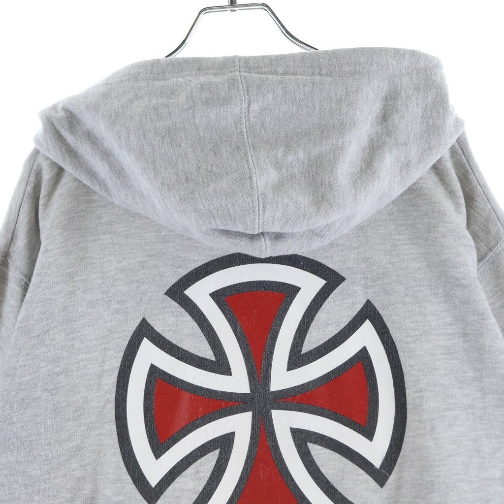INDEPENDENT(インデペンデント) 90S IRON CROSS HOODIE アイアンクロス フーディー グレー