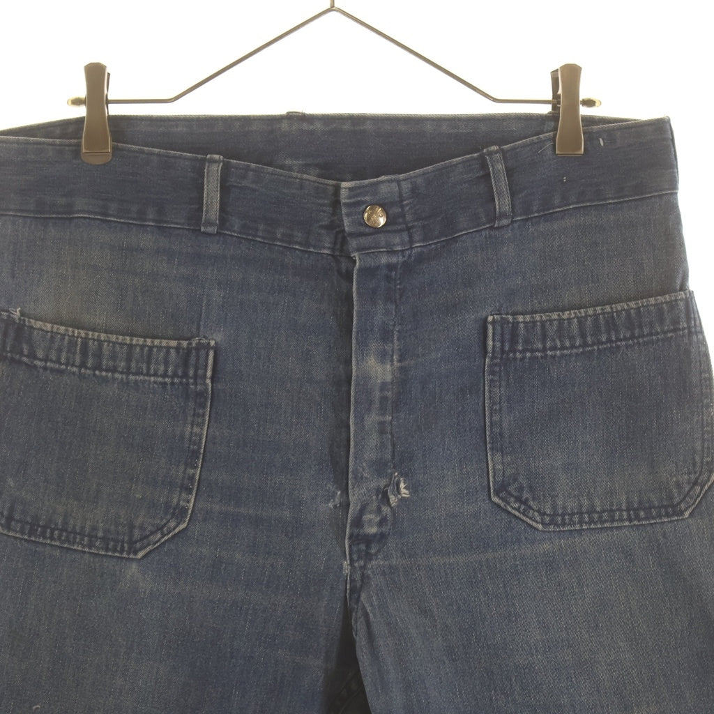 VINTAGE(ヴィンテージ) 70S SEAFARER DUNGAREES （シーファーラー ダンガリーズ）42TALON SAILOR PANTS USA製 セイラー フレア デニム パンツ インディゴ 01-760-107-ER