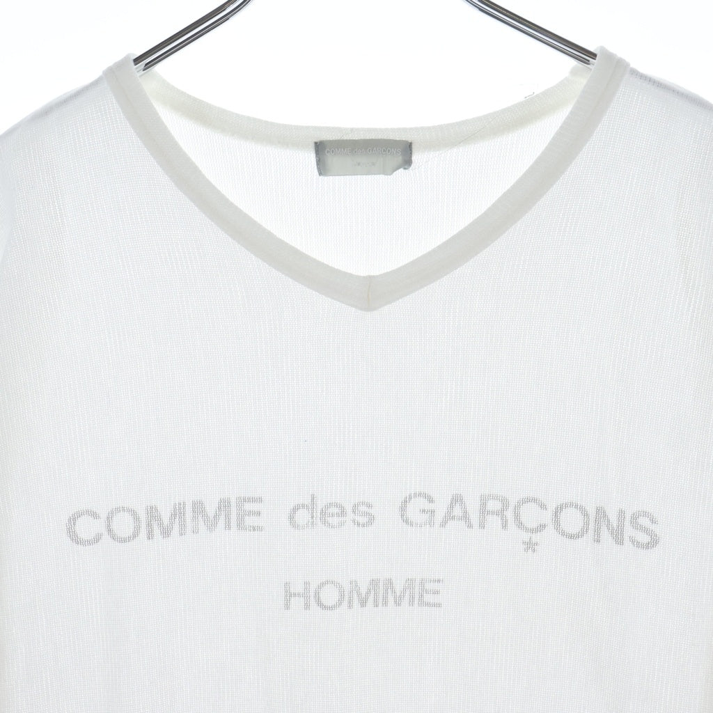 COMME des GARCONS HOMME(コムデギャルソンオム) 95SS TANAKA HOMME LOGO PRINT S/S TEE 田中HOMME ロゴプリント半袖Tシャツ ホワイト