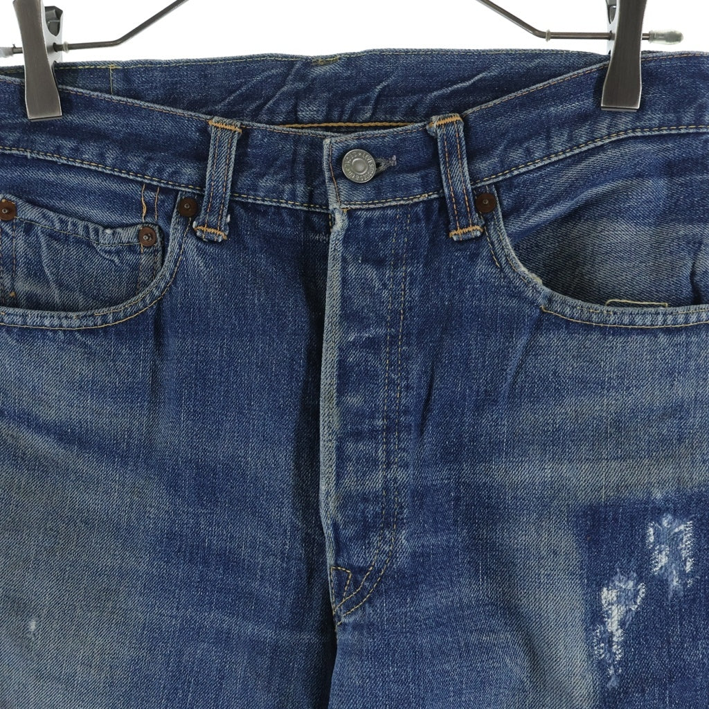 Levi's(リーバイス) 50S 501XX 紙パッチギャラ入り 両面BIG E 均等V 通常R ボタン裏20 オフセット 隠しリベット デニムパンツ インディゴ