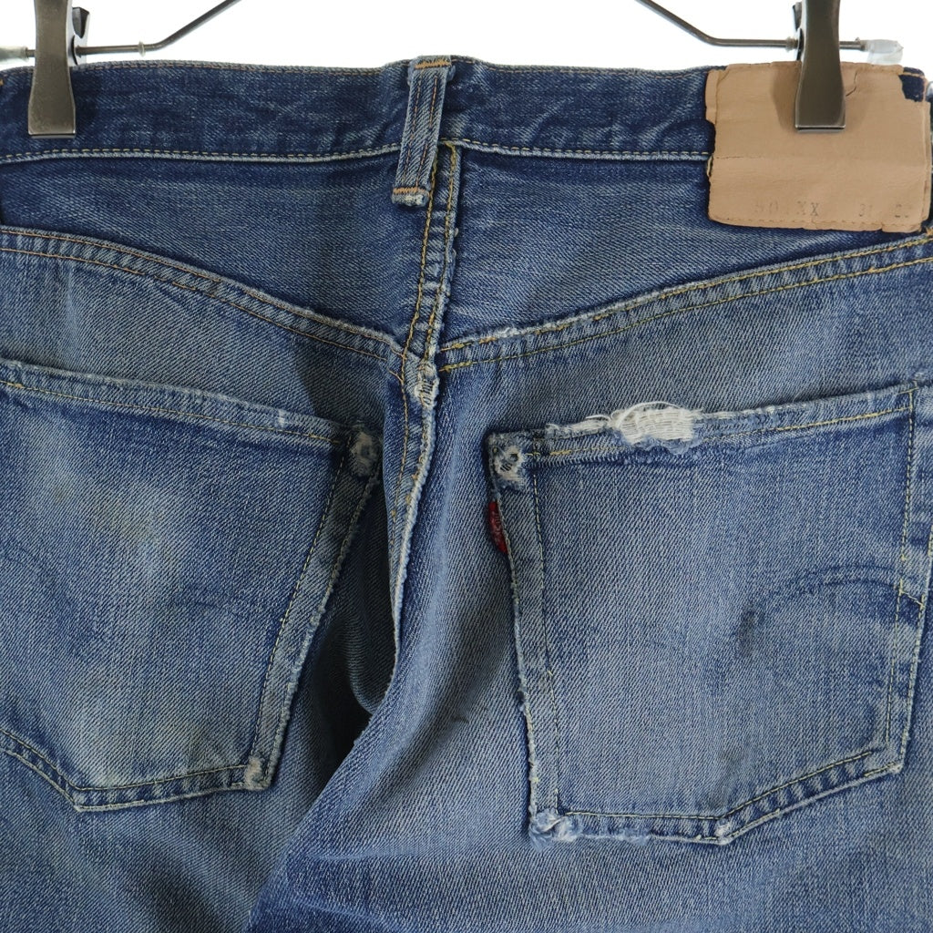 Levi's(リーバイス) 50S 501XX 紙パッチギャラ入り 両面BIG E 均等V 通常R ボタン裏20 オフセット 隠しリベット デニムパンツ インディゴ