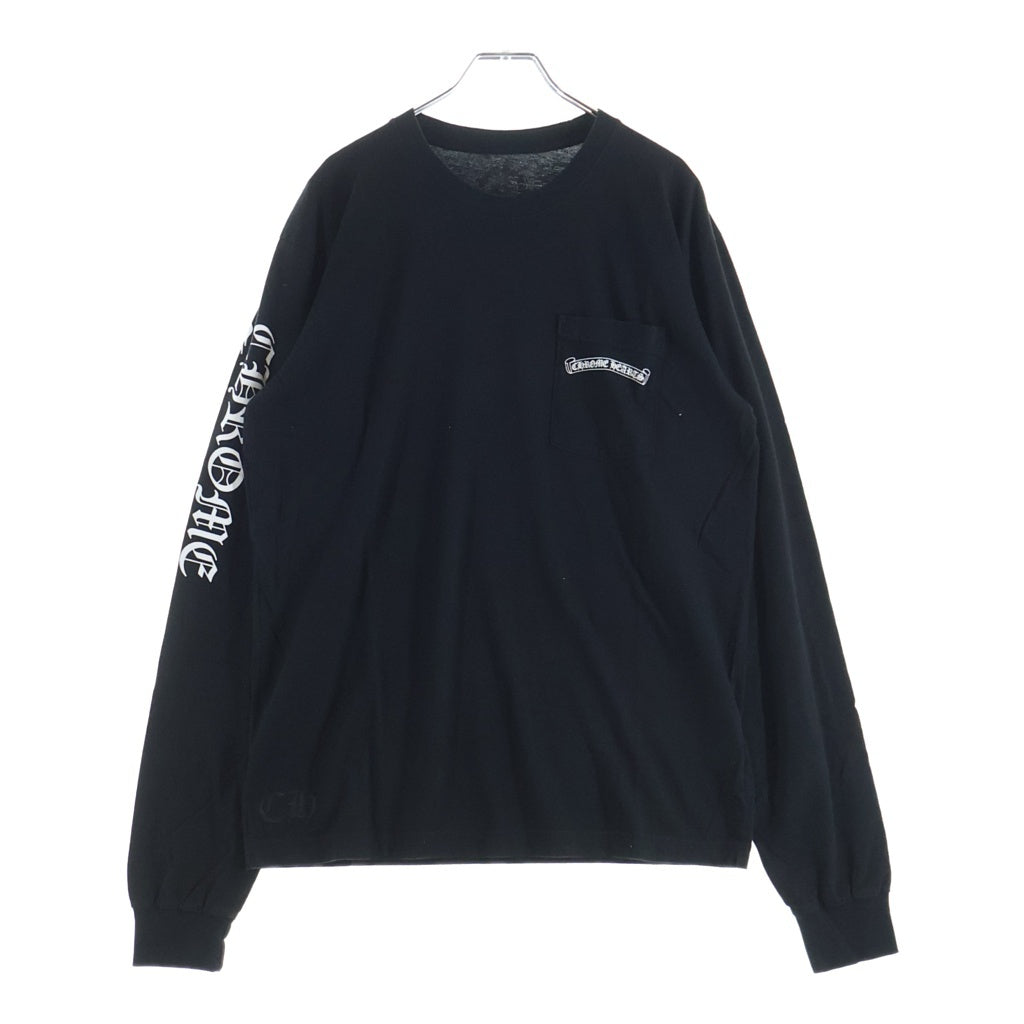 CHROME HEARTS(クロムハーツ) BACK CEMETERY CROSS PRINT L/S TEE セメタリー クロス 両面プリント長袖カットソーTシャツ ブラック