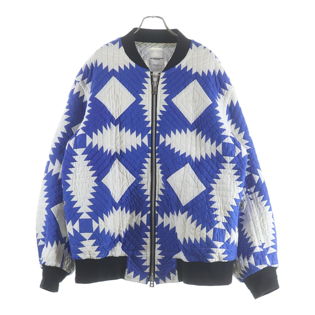 TAKAHIROMIYASHITA The SoloIst.(タカヒロミヤシタザソロイスト) OVERSIZED VINTAGE QUILT FLIGHT JACKET オーバーサイズ キルティング フライトジャケット ブルー/ホワイト