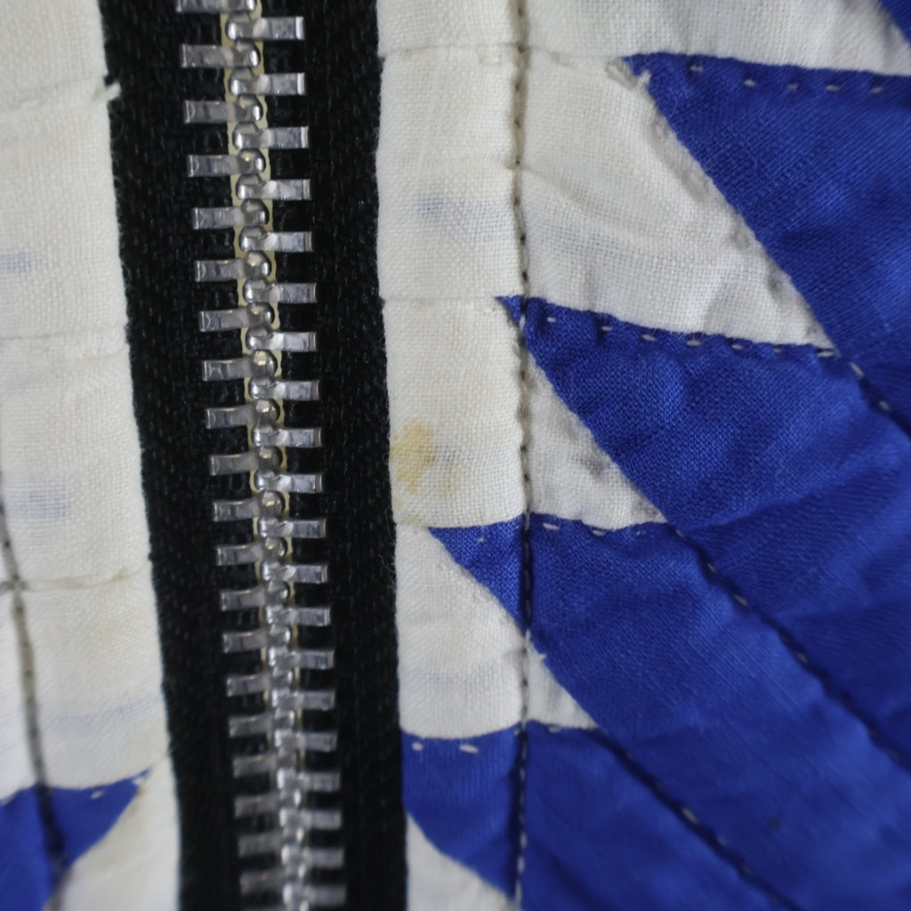 TAKAHIROMIYASHITA The SoloIst.(タカヒロミヤシタザソロイスト) OVERSIZED VINTAGE QUILT FLIGHT JACKET オーバーサイズ キルティング フライトジャケット ブルー/ホワイト