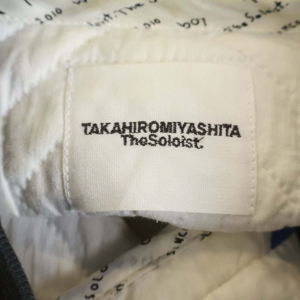 TAKAHIROMIYASHITA The SoloIst.(タカヒロミヤシタザソロイスト) OVERSIZED VINTAGE QUILT FLIGHT JACKET オーバーサイズ キルティング フライトジャケット ブルー/ホワイト