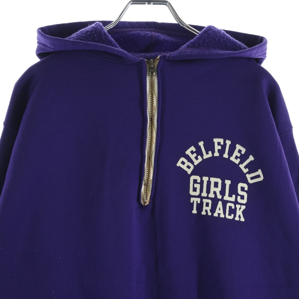CHAMPION(チャンピオン) 60S BELFIELD GIRLS TRACK TALON ZIP ハーフジップ パーカー ナイロン パープル