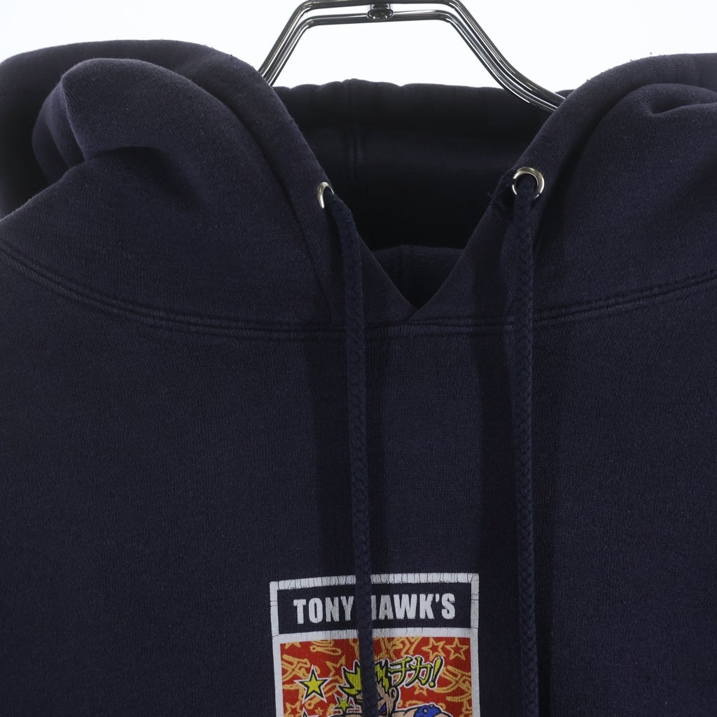 VINTAGE(ヴィンテージ) 00S QUIKSILVER TONY HAWKS BOOMBOOM HUCKJAM NORTH AMERICAN TOUR 2002 HOODIE クイックシルバー トニーホーク ツアー パーカー スウェットフーディーナス紺