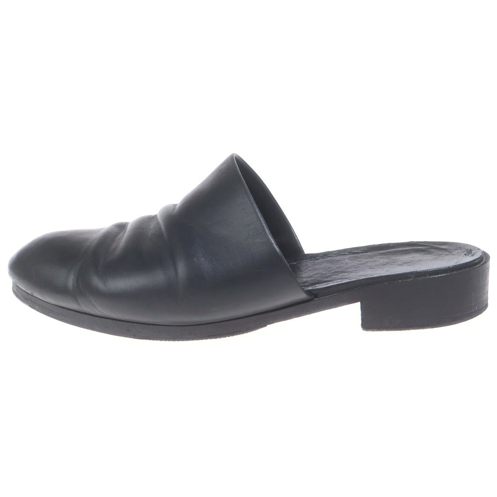 NO BRAND(ノーブランド) TACHINO CHIE GUJI LEATHER MULE SANDALS レザー ミュールサンダル ブラック