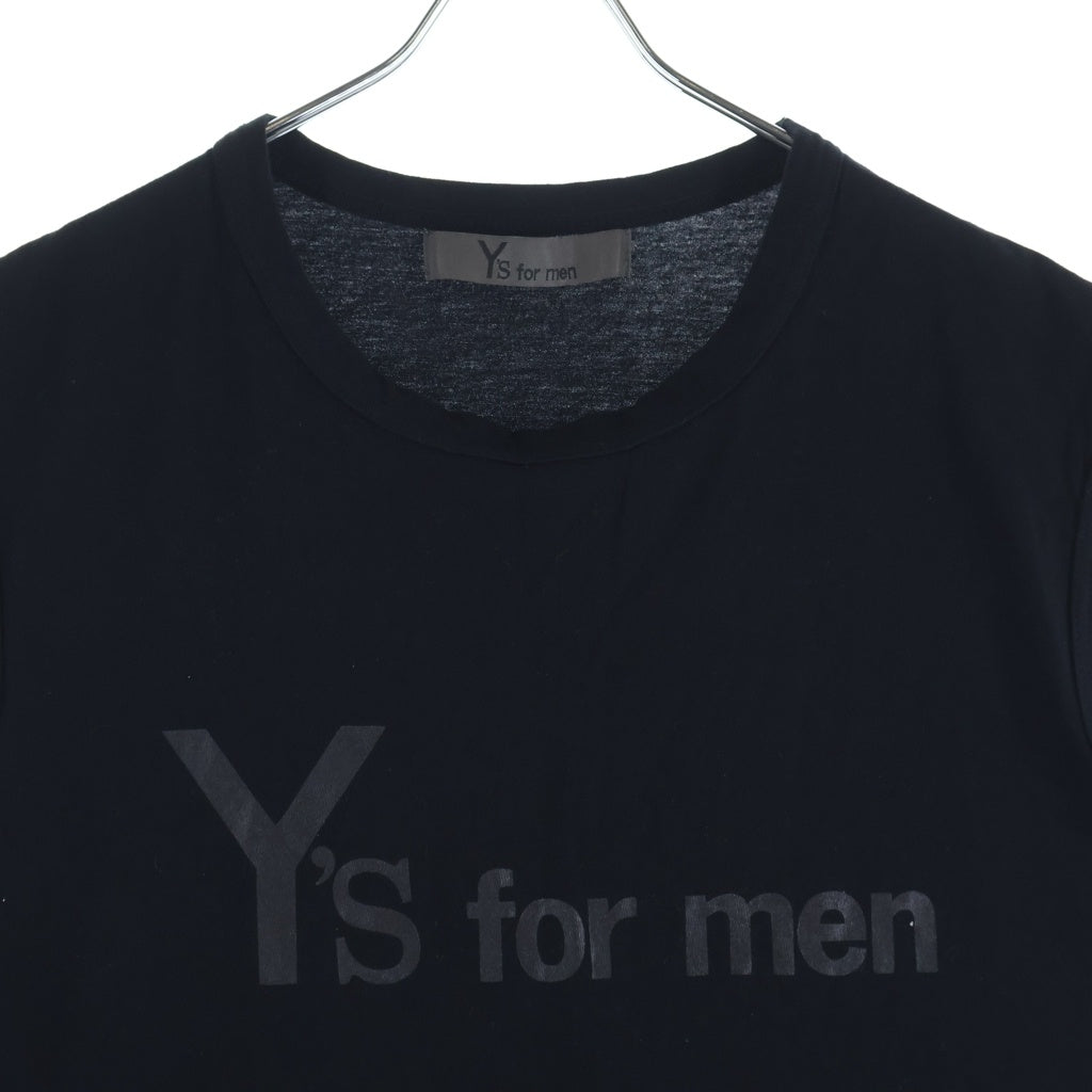 Y's for men(ワイズフォーメン) COTTON JERSEY LOGO PRINT SLEEVELESS TEE コットン天竺ロゴプリント ノースリーブTシャツ ブラック MP-T43-088