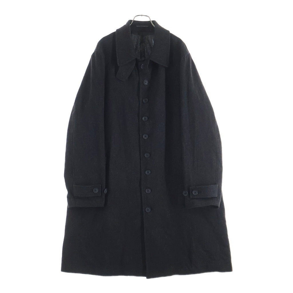 Yohji Yamamoto POUR HOMME(ヨウジヤマモト プールオム) 25AW BALMACAAN COAT SADNESS AND SUFFERING ARE THE FLOWERS OF LIFE 悲しみと苦しみは 人生の花である ステンカラーコート HM-C17-111