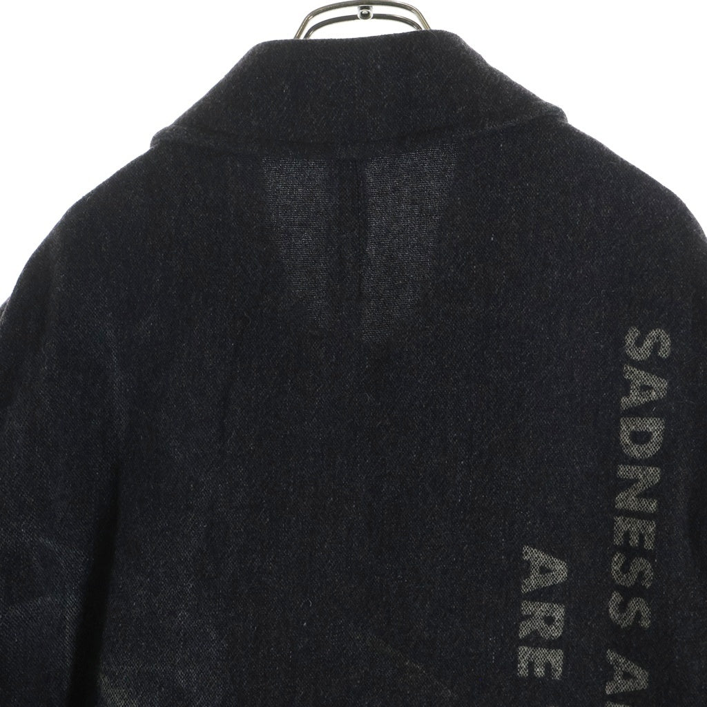 Yohji Yamamoto POUR HOMME(ヨウジヤマモト プールオム) 25AW BALMACAAN COAT SADNESS AND SUFFERING ARE THE FLOWERS OF LIFE 悲しみと苦しみは 人生の花である ステンカラーコート HM-C17-111