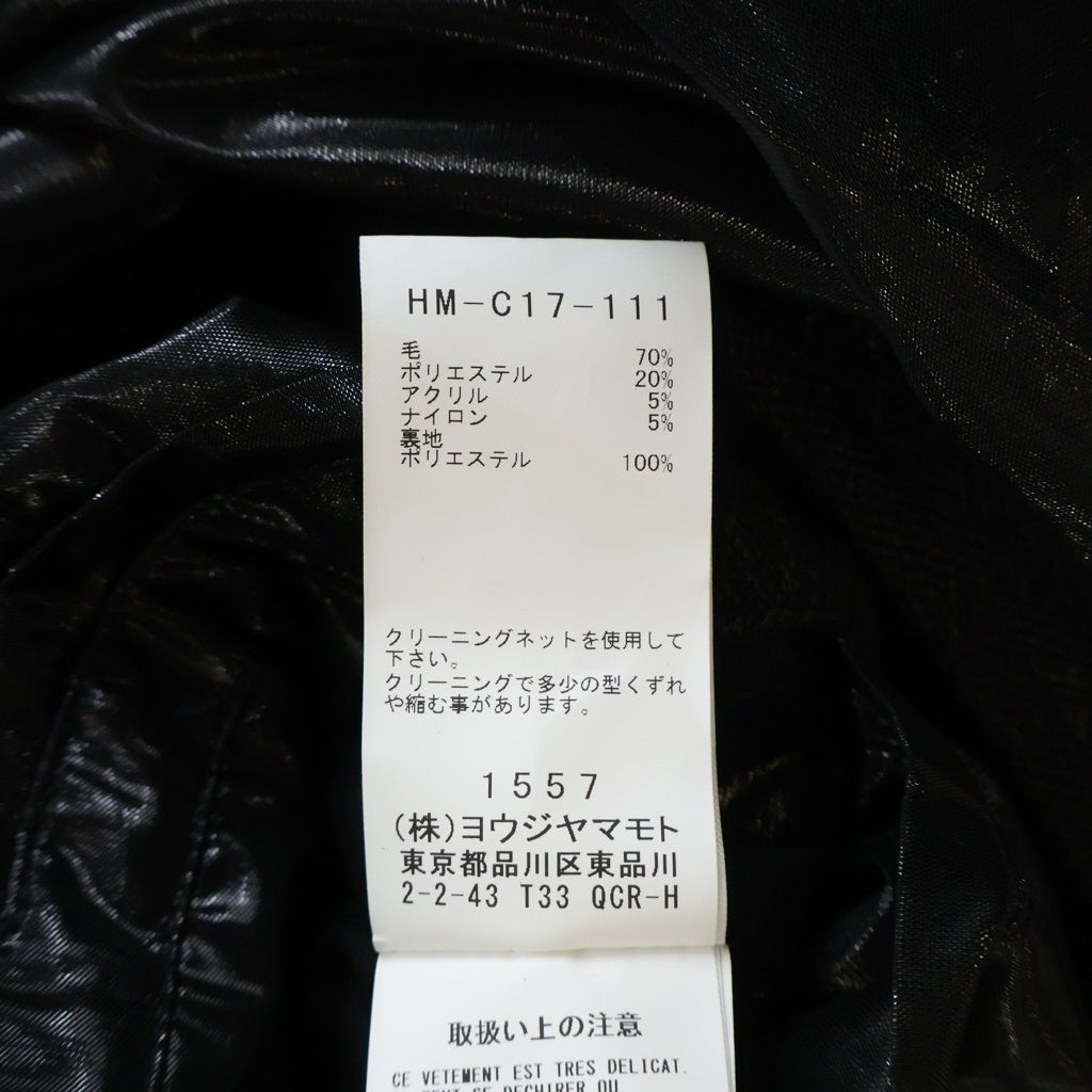 Yohji Yamamoto POUR HOMME(ヨウジヤマモト プールオム) 25AW BALMACAAN COAT SADNESS AND SUFFERING ARE THE FLOWERS OF LIFE 悲しみと苦しみは 人生の花である ステンカラーコート HM-C17-111