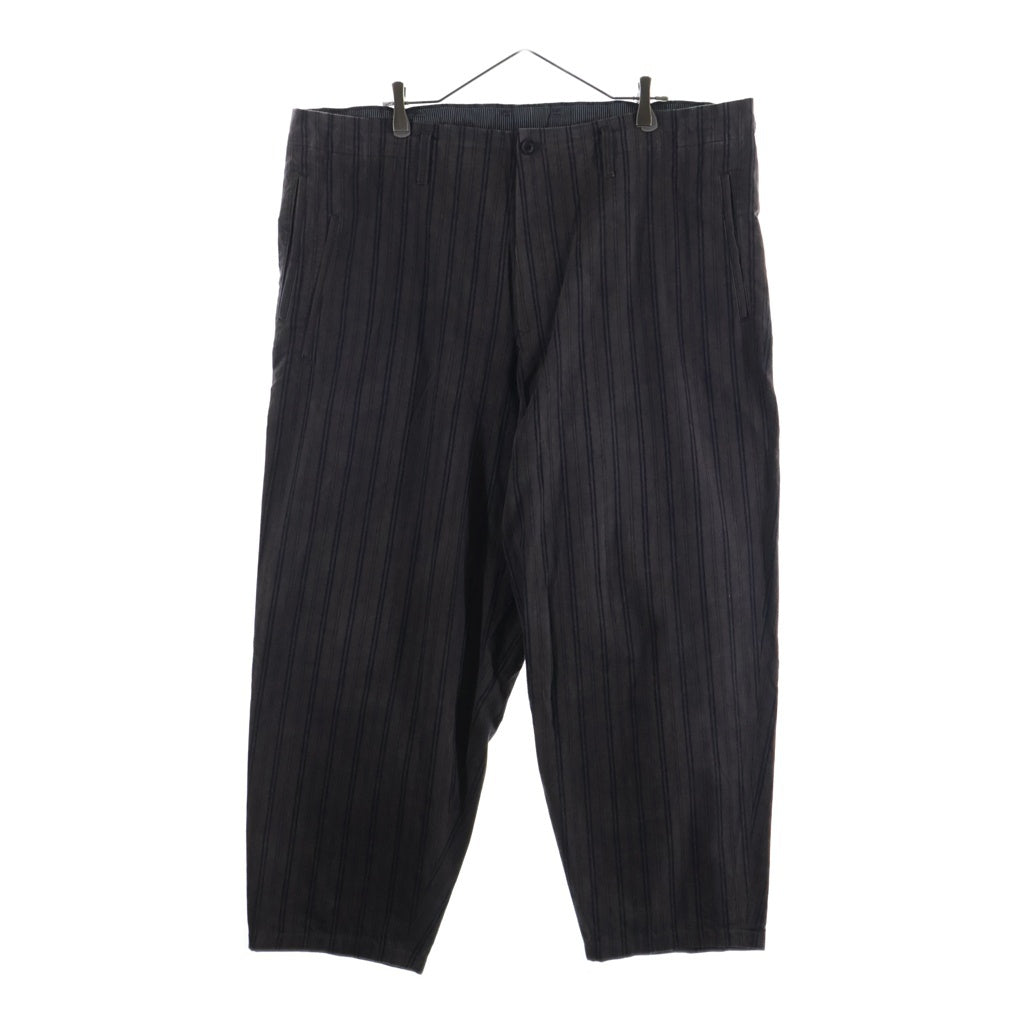 Yohji Yamamoto POUR HOMME(ヨウジヤマモト プールオム) 24AW WASHED PIGMENT INK DYED PANTS ピグメント パンツ ブラウン/ブラック H0-P14-521