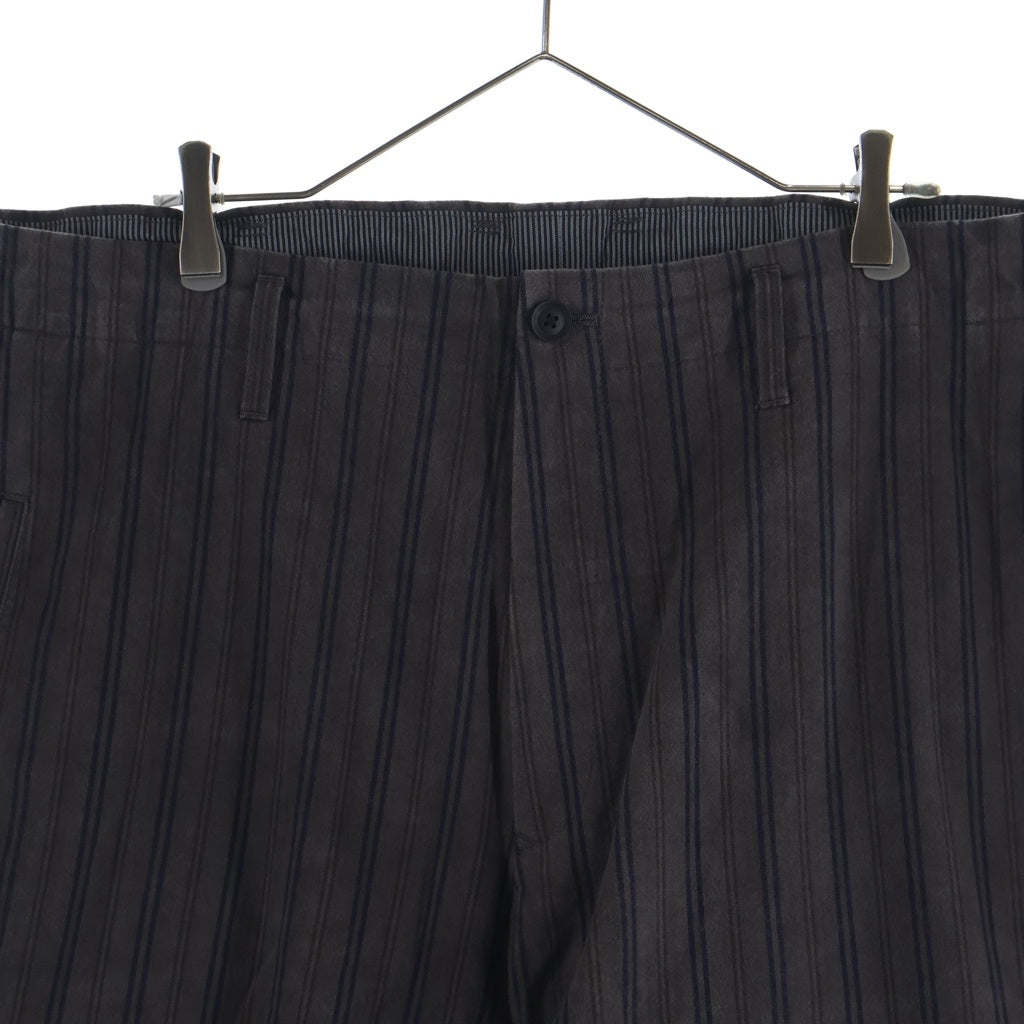 Yohji Yamamoto POUR HOMME(ヨウジヤマモト プールオム) 24AW WASHED PIGMENT INK DYED PANTS ピグメント パンツ ブラウン/ブラック H0-P14-521