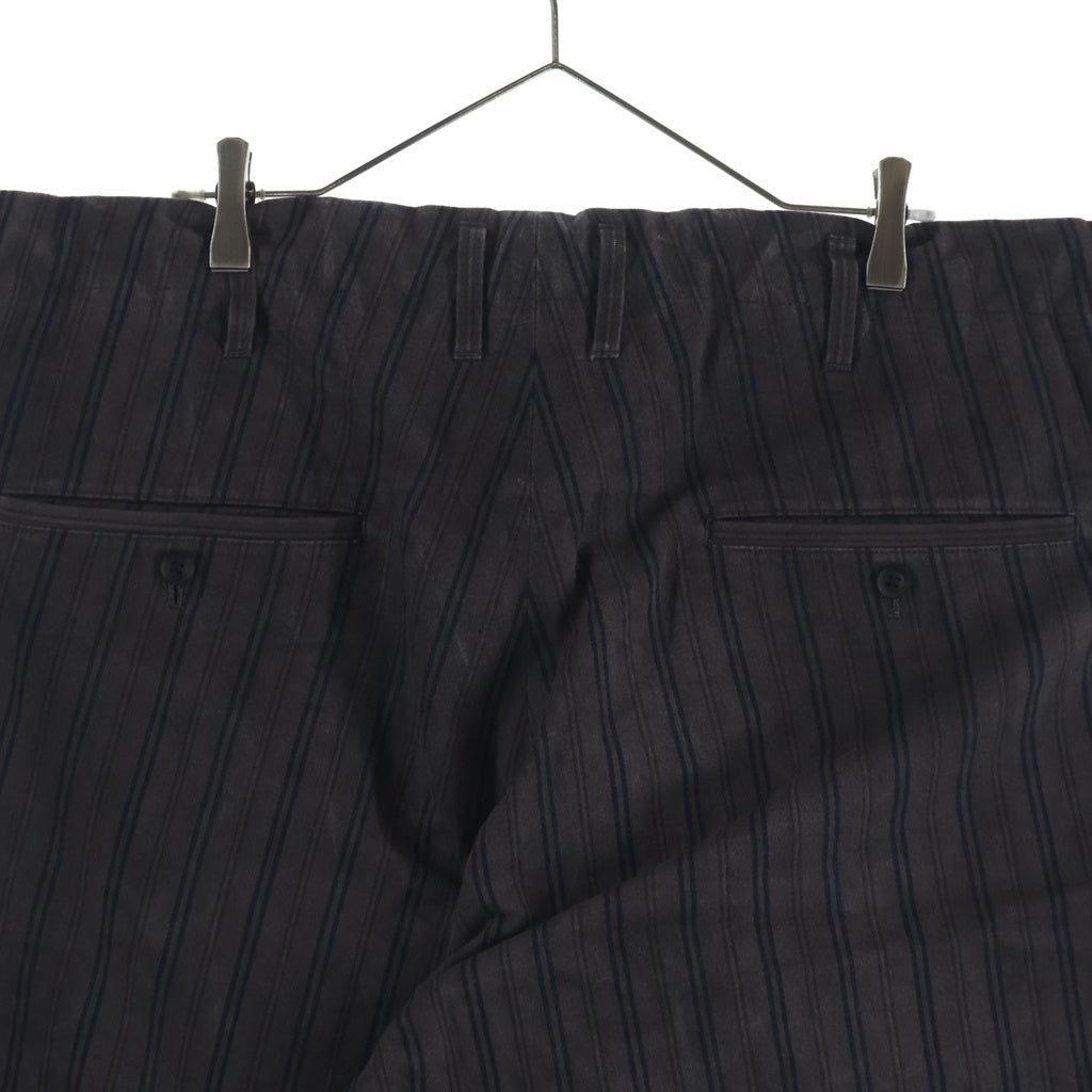 Yohji Yamamoto POUR HOMME(ヨウジヤマモト プールオム) 24AW WASHED PIGMENT INK DYED PANTS ピグメント パンツ ブラウン/ブラック H0-P14-521