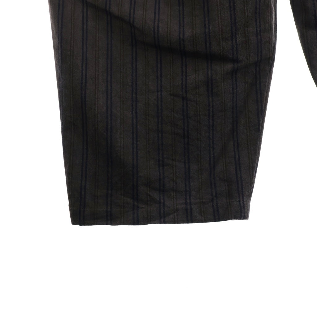 Yohji Yamamoto POUR HOMME(ヨウジヤマモト プールオム) 24AW WASHED PIGMENT INK DYED PANTS ピグメント パンツ ブラウン/ブラック H0-P14-521