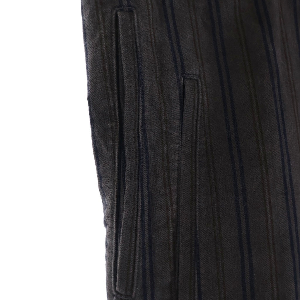 Yohji Yamamoto POUR HOMME(ヨウジヤマモト プールオム) 24AW WASHED PIGMENT INK DYED PANTS ピグメント パンツ ブラウン/ブラック H0-P14-521