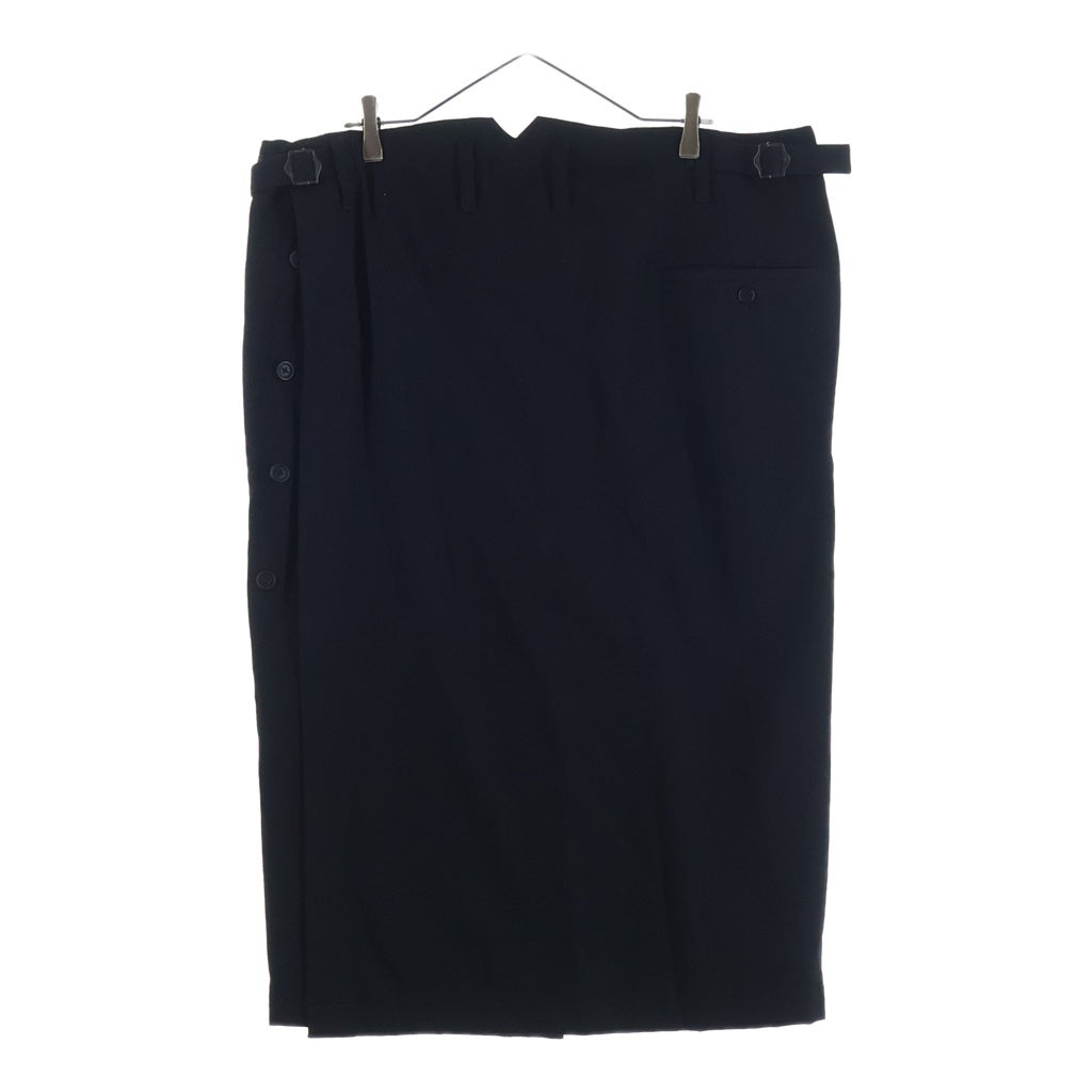 Yohji Yamamoto POUR HOMME(ヨウジヤマモト プールオム) 24AW ウールギャバジン スカート ブラック レディース H0-S10-534