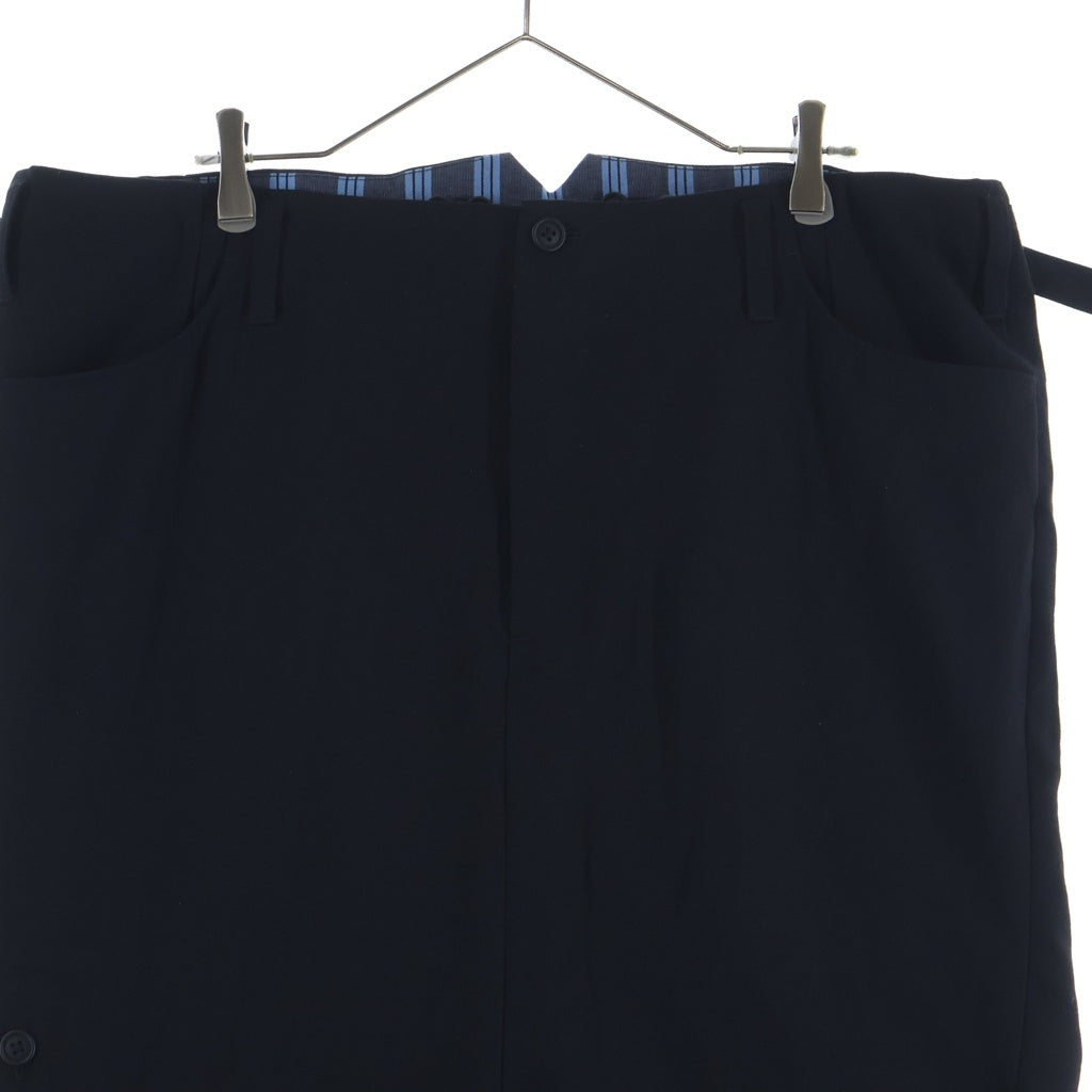 Yohji Yamamoto POUR HOMME(ヨウジヤマモト プールオム) 24AW ウールギャバジン スカート ブラック レディース H0-S10-534