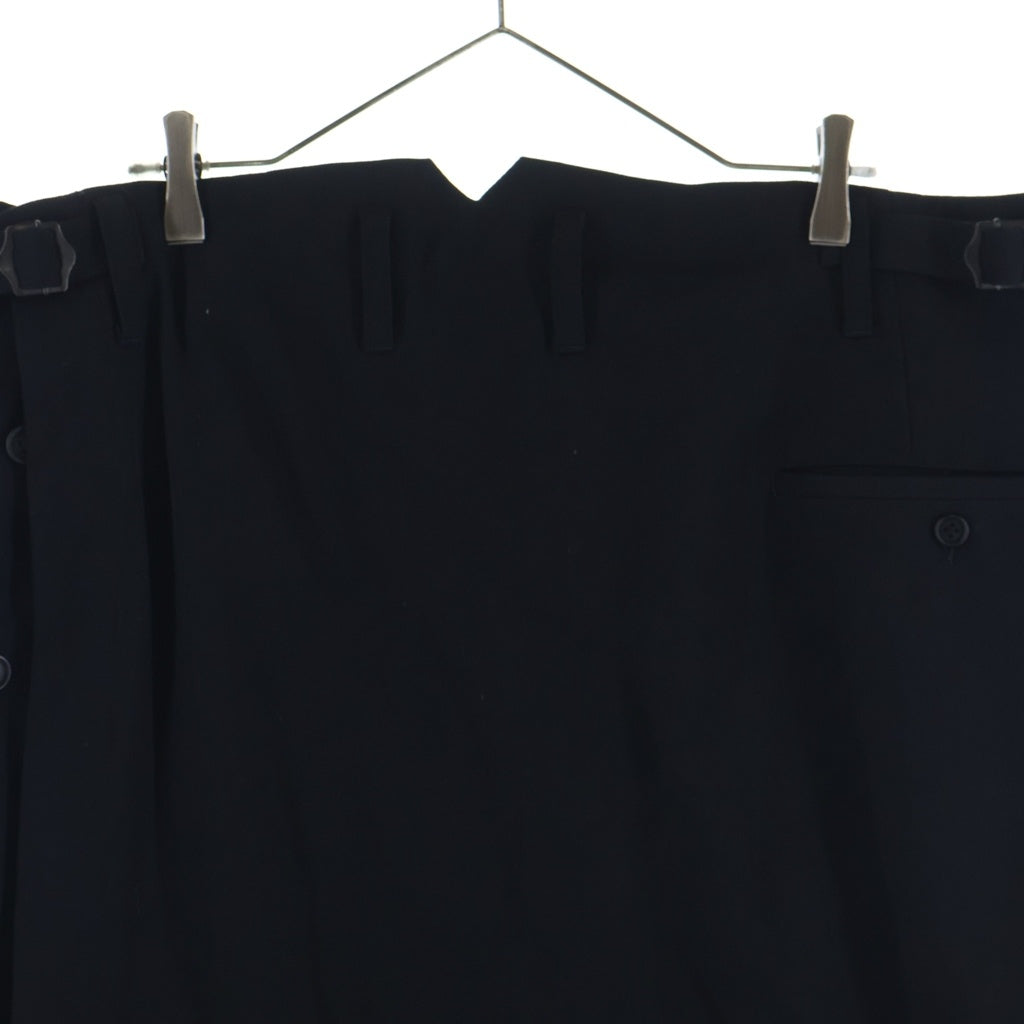 Yohji Yamamoto POUR HOMME(ヨウジヤマモト プールオム) 24AW ウールギャバジン スカート ブラック レディース H0-S10-534