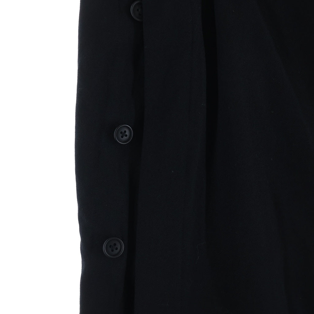 Yohji Yamamoto POUR HOMME(ヨウジヤマモト プールオム) 24AW ウールギャバジン スカート ブラック レディース H0-S10-534