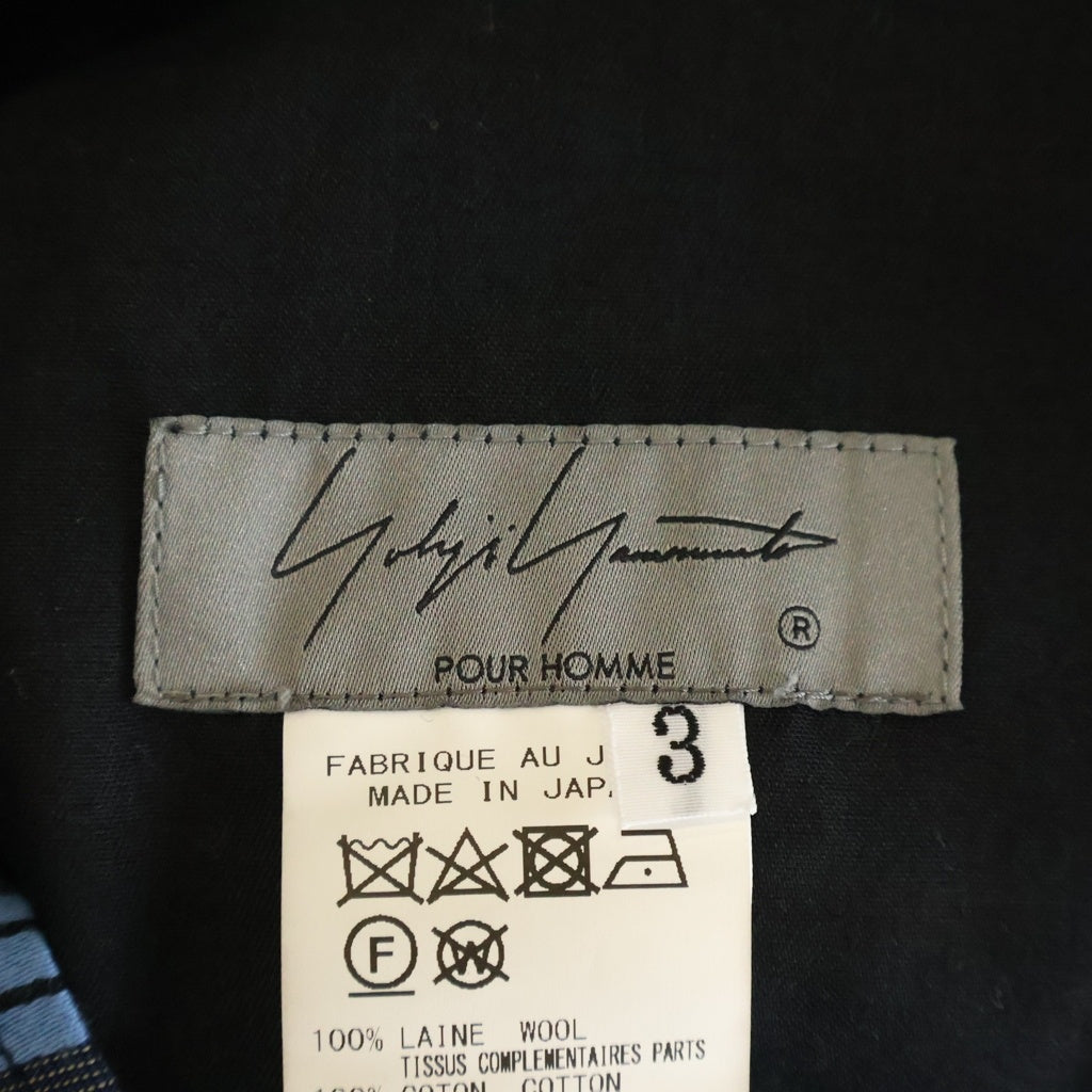 Yohji Yamamoto POUR HOMME(ヨウジヤマモト プールオム) 24AW ウールギャバジン スカート ブラック レディース H0-S10-534
