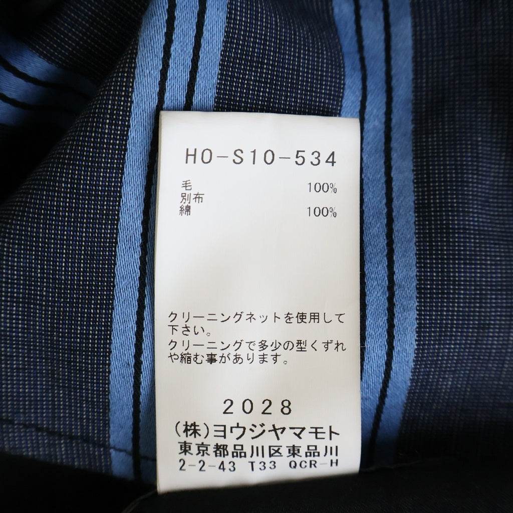 Yohji Yamamoto POUR HOMME(ヨウジヤマモト プールオム) 24AW ウールギャバジン スカート ブラック レディース H0-S10-534