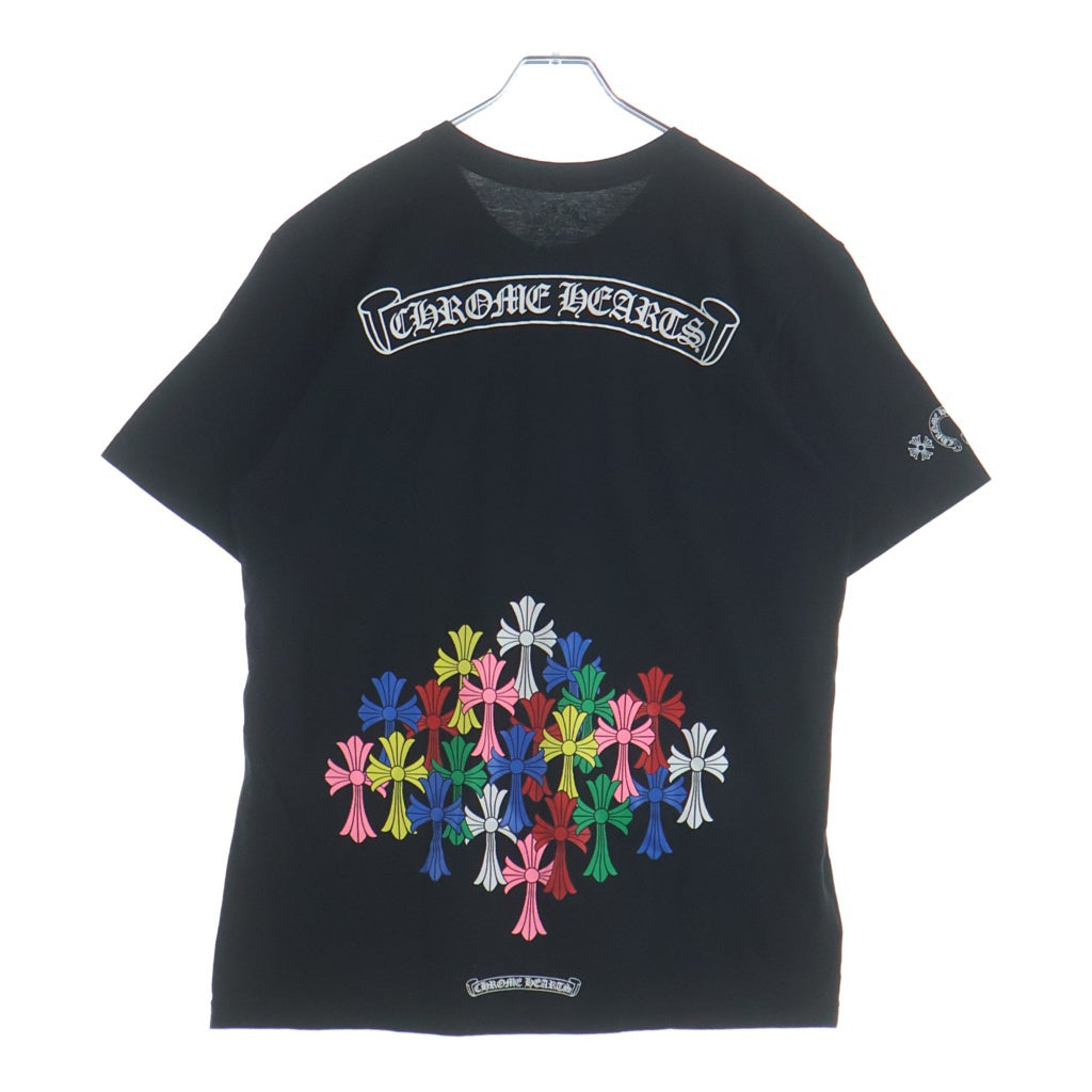 CHROME HEARTS(クロムハーツ) MLTCOL CEM CRS TEE マルチセメタリークロスプリント クルーネック半袖Tシャツ ショートスリーブカットソー ブラック