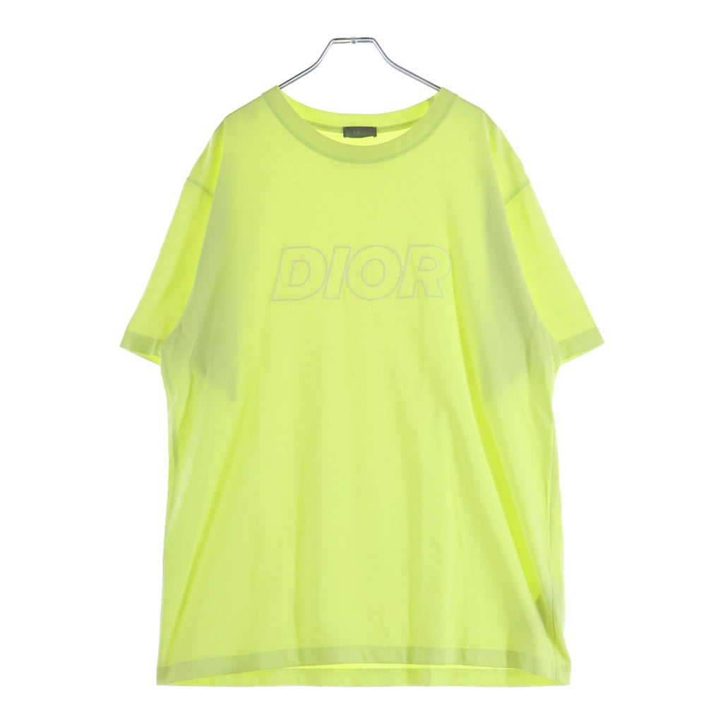 DIOR(ディオール) 23AW Logo Embroidered Over Sized TEE 刺繍ロゴ オーバーサイズ 半袖カットソーTシャツ ライトグリーン 393J696E0847