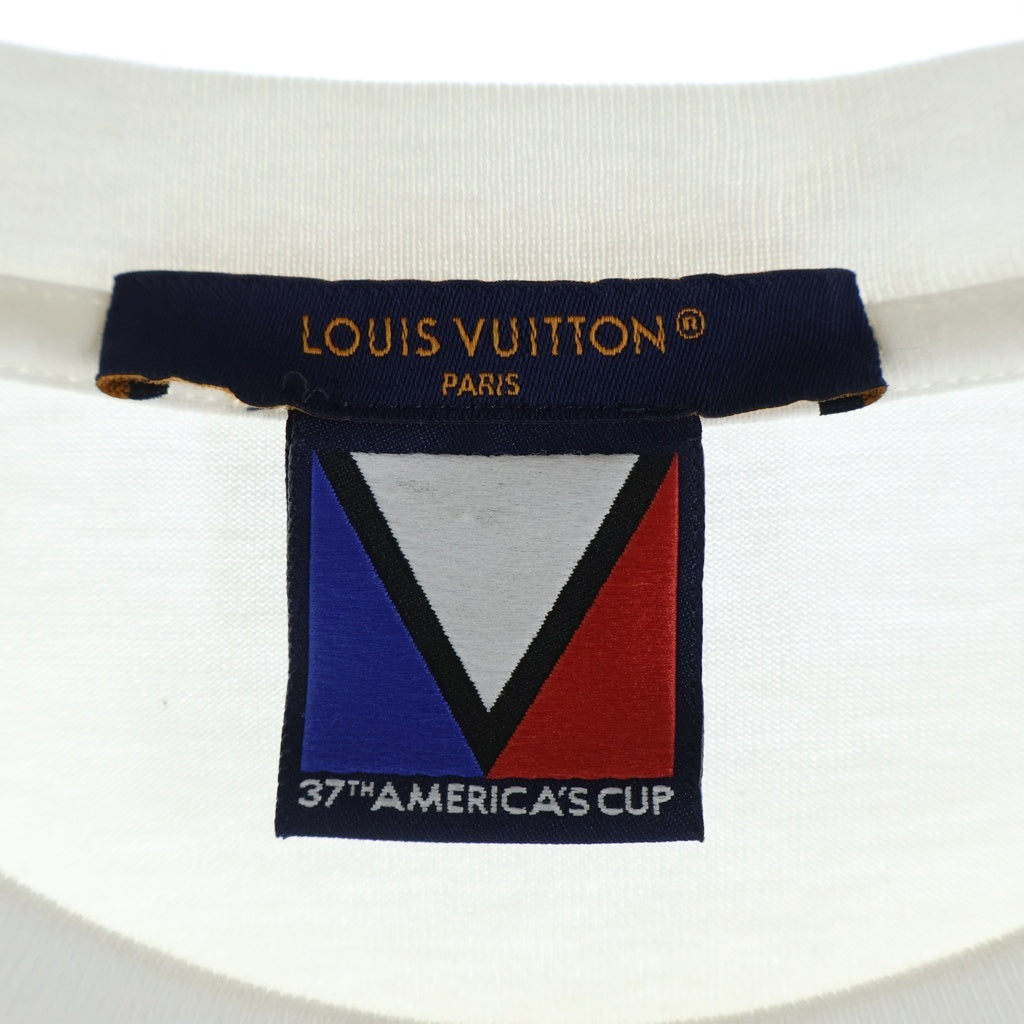 LOUIS VUITTON(ルイヴィトン) 24AW ×NBA LOGO EMBROIDERED S/S TEE 刺繍ロゴ 半袖カットソーTシャツ ホワイト RM242MH NPG HRY53W