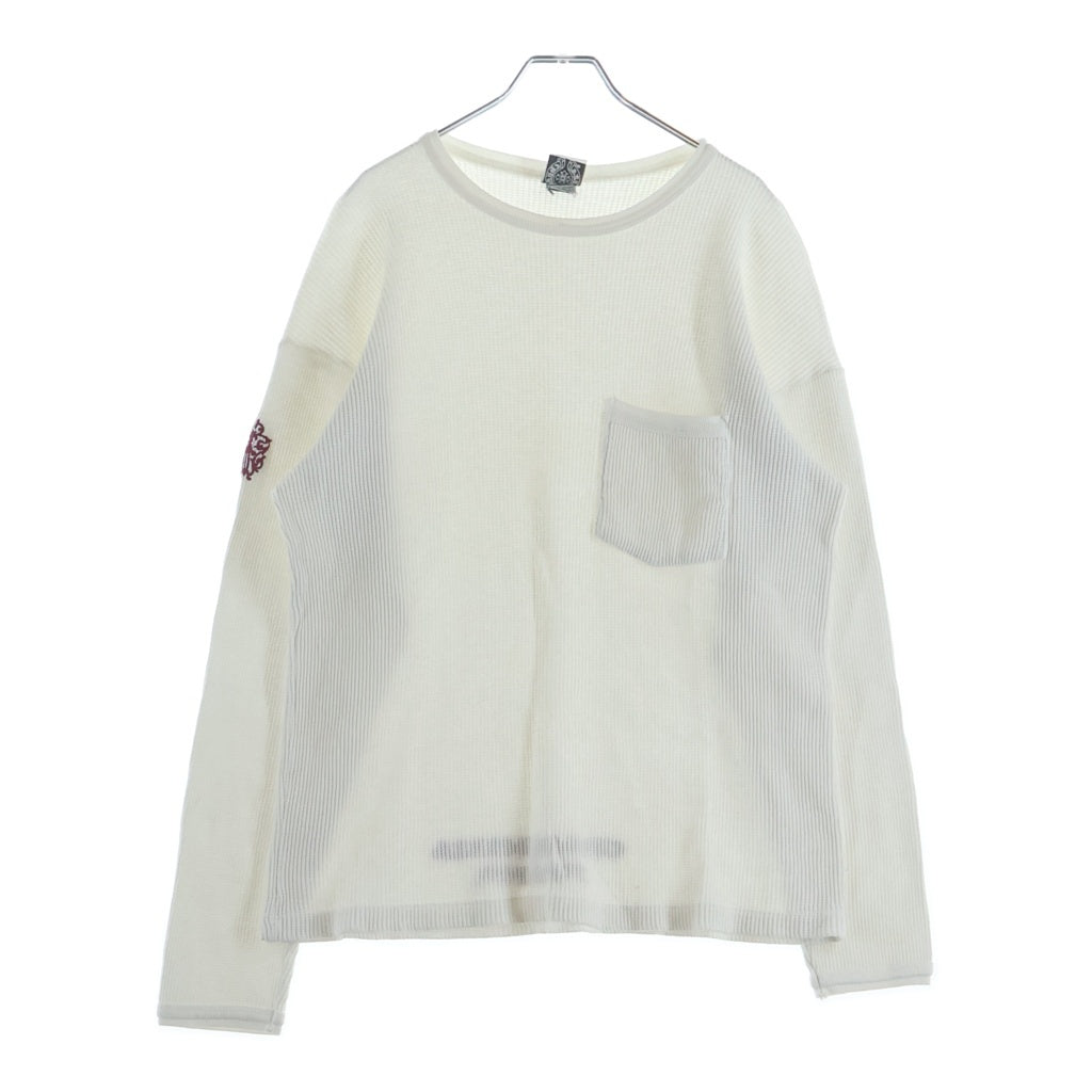 CHROME HEARTS(クロムハーツ) OLD Dagger Thermal L/S Tee FUCK YOU オールドモデル ダガー刺繍 ファックユー サーマル長袖Tシャツ ホワイト