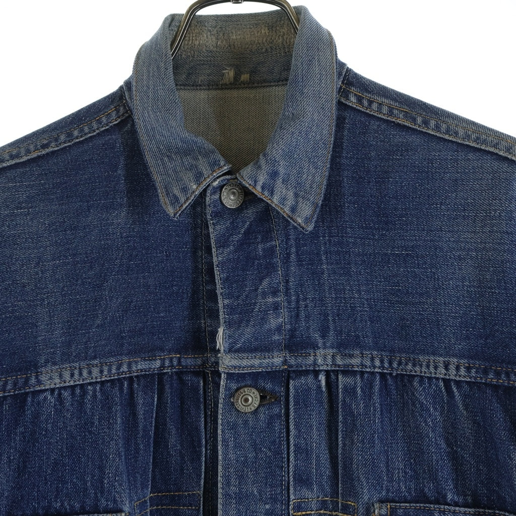 VINTAGE(ヴィンテージ) 50S 507XX 2nd BIG E 革パッチ 片面タブ ボタン裏刻印17 デニムジャケット インディゴ
