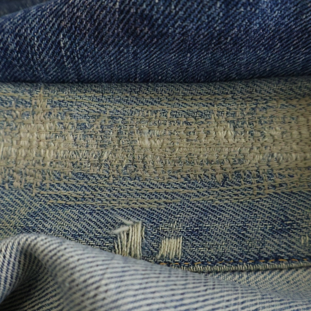 VINTAGE(ヴィンテージ) 50S 507XX 2nd BIG E 革パッチ 片面タブ ボタン裏刻印17 デニムジャケット インディゴ