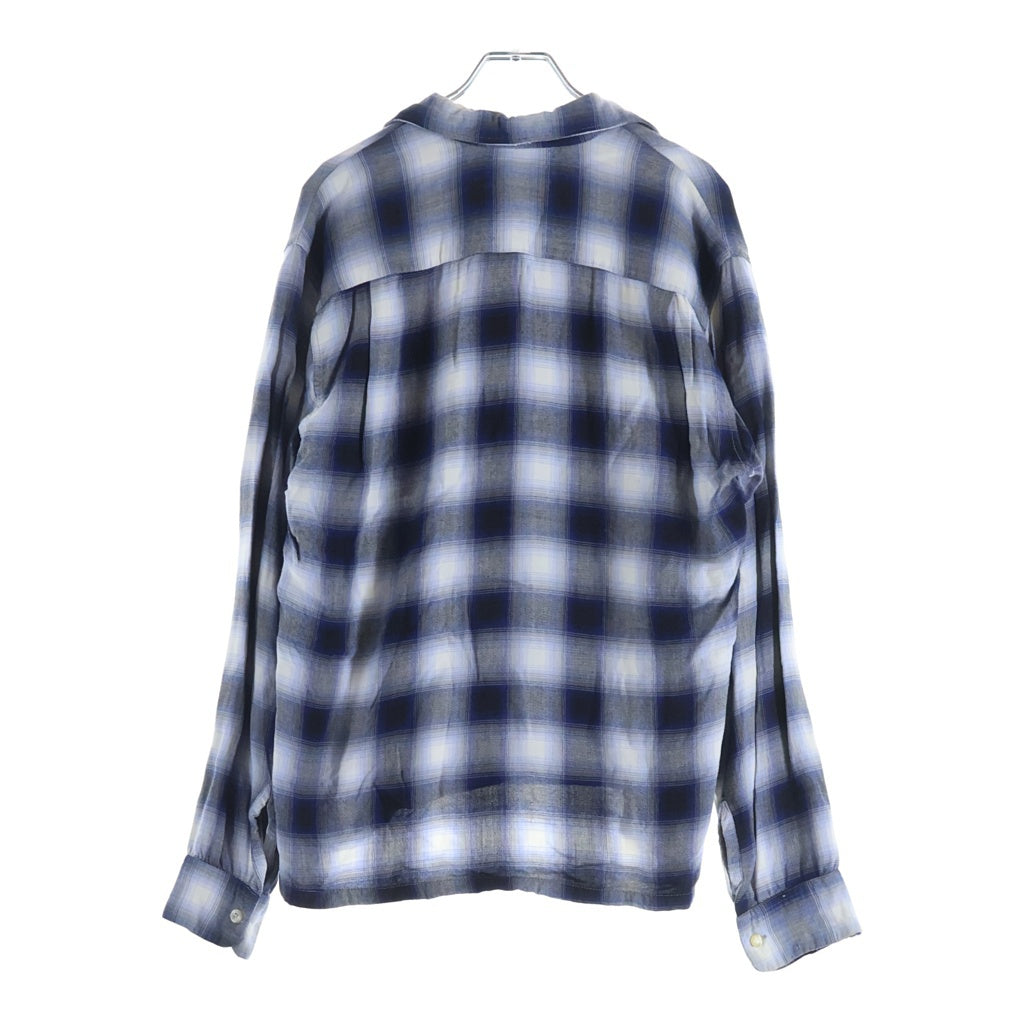 VINTAGE(ヴィンテージ) 50-60S Lanier by Oxford RAYON OMBRE CHECK L/S SHIRT レーヨン オンブレチェック 長袖シャツ ブルー/ブラック/ホワイト