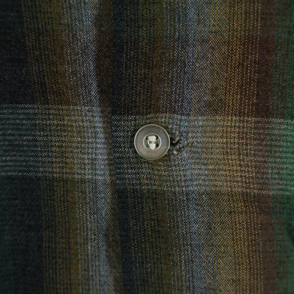 PENNEYS TOWNCRAFT(ぺニーズタウンクラフト) 60S TOWNCRAFT PLUS RYON OMBRE CHECK L/S SHIRT オンブレチェック レーヨン長袖シャツ グリーン×ブラウン