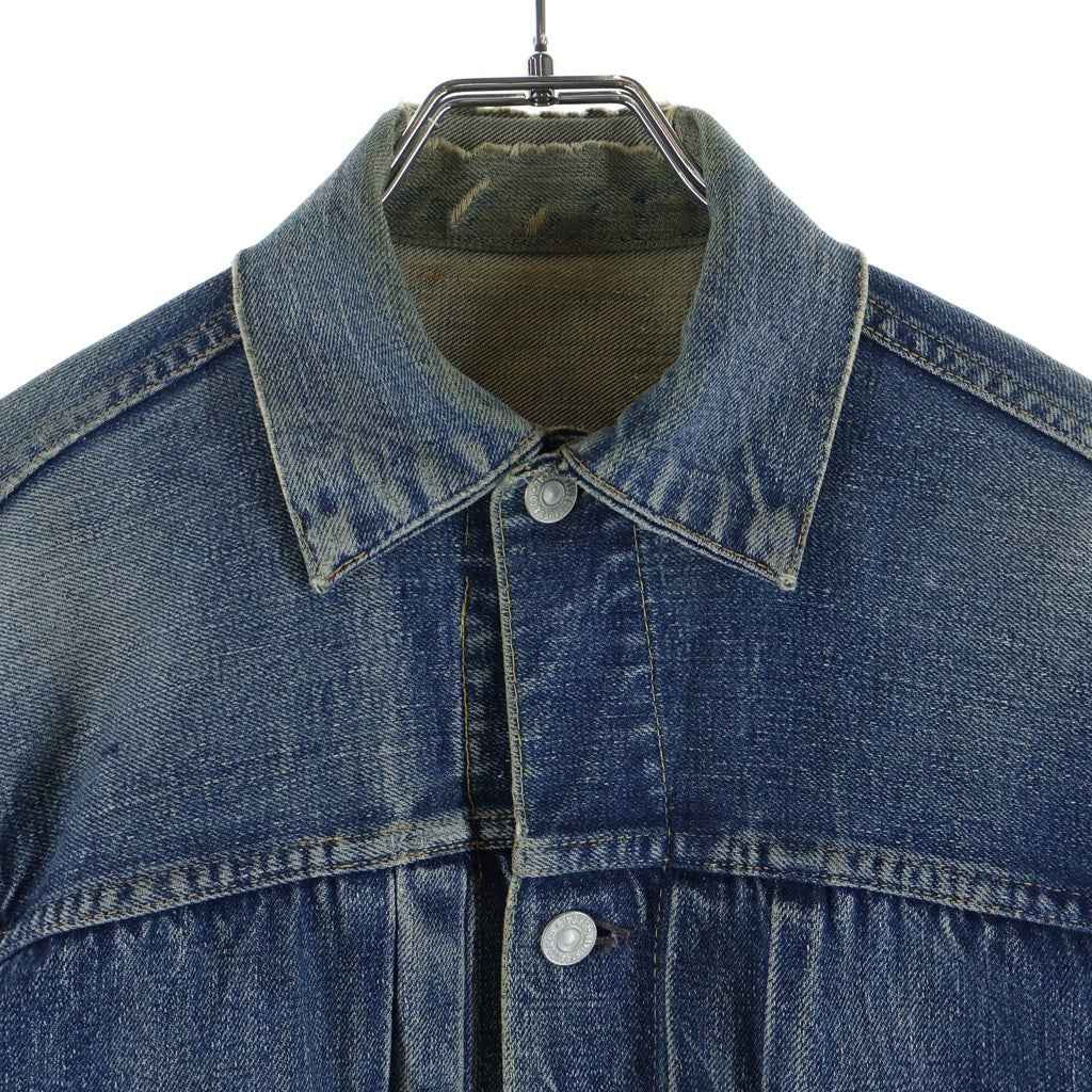 Levi's(リーバイス) 50S 507XX 2nd BIG E 紙パッチ ボタン裏無刻印 両面タブ 均等V レインボーステッチ デニムジャケット インディゴ