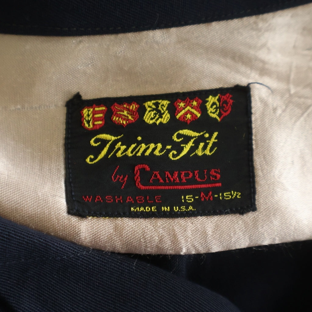 VINTAGE(ヴィンテージ) 60S CHAMPUS (キャンパス) WESTERN RAYON OPENCOLOR L/S SHIRT ウェスタン レーヨン オープンカラー長袖 シャツ ブラック