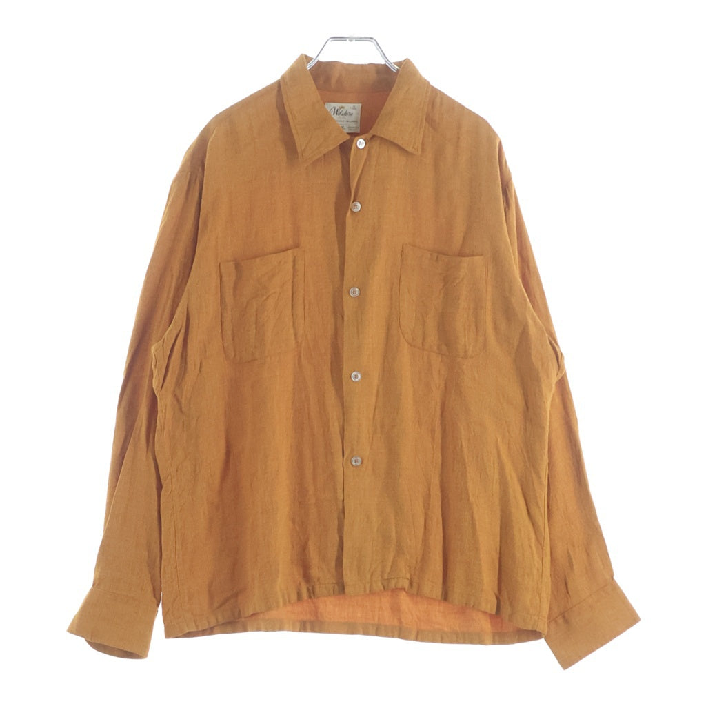 VINTAGE(ヴィンテージ) 60S Wilshire （ウィルシャー）RAYON OPEN COLOR L/S SHIRT レーヨン オープンカラーシャツ マスタード