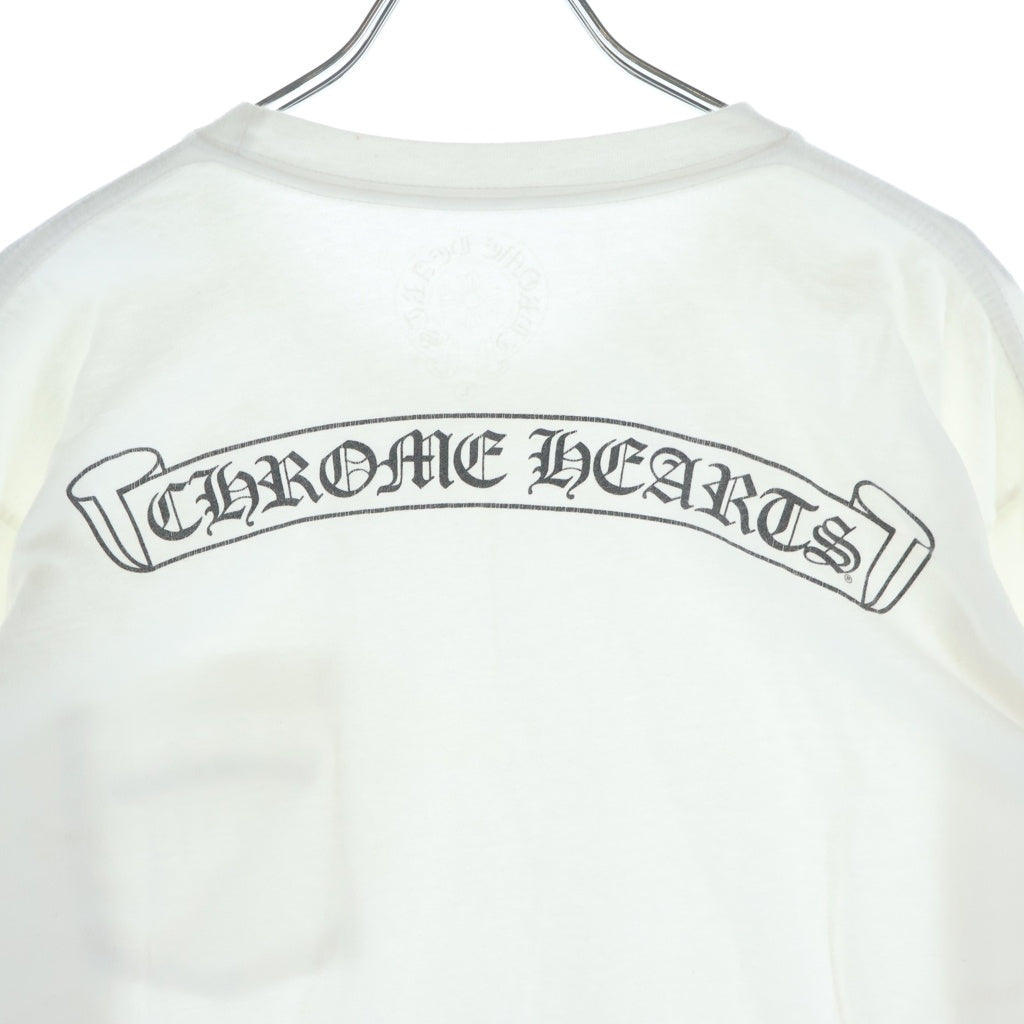 CHROME HEARTS(クロムハーツ) クロムハーツ CH SCROLL LABEL FUCKYOU L/S / スクロールラベル ファックユー アームプリント長袖Tシャツ ホワイト