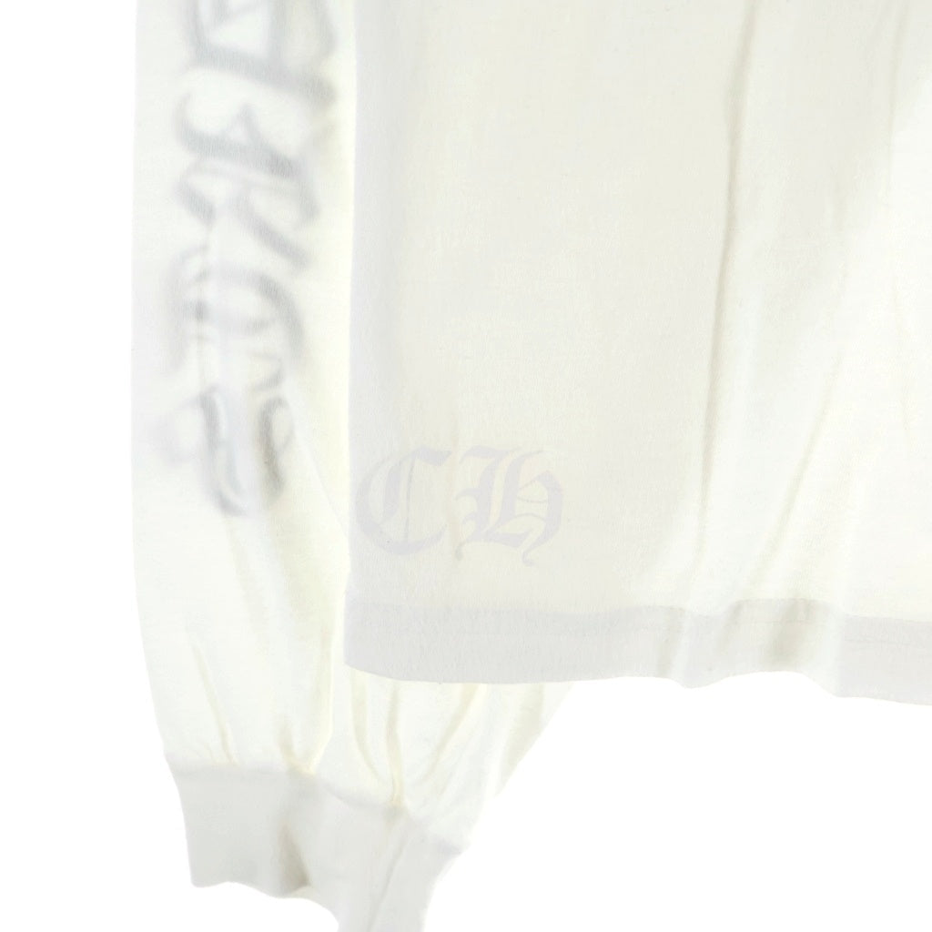 CHROME HEARTS(クロムハーツ) クロムハーツ CH SCROLL LABEL FUCKYOU L/S / スクロールラベル ファックユー アームプリント長袖Tシャツ ホワイト