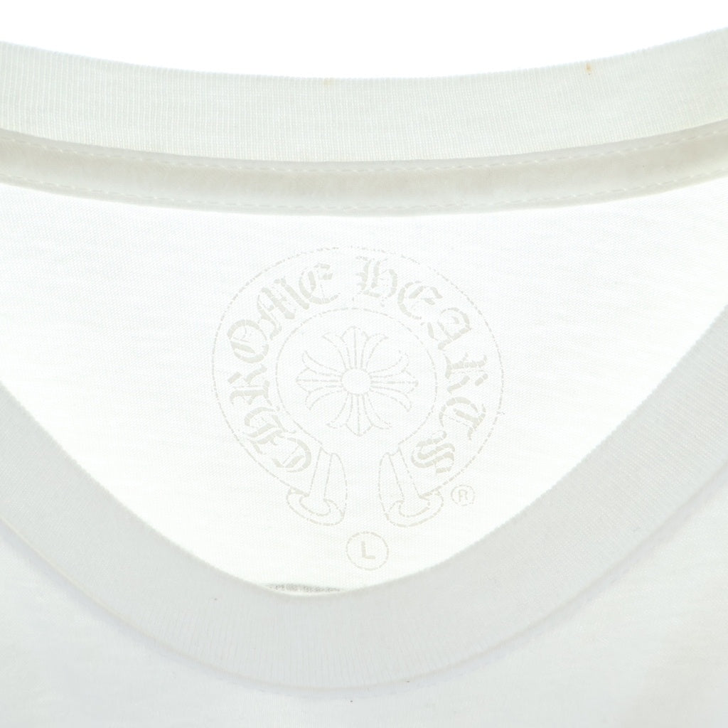 CHROME HEARTS(クロムハーツ) クロムハーツ CH SCROLL LABEL FUCKYOU L/S / スクロールラベル ファックユー アームプリント長袖Tシャツ ホワイト