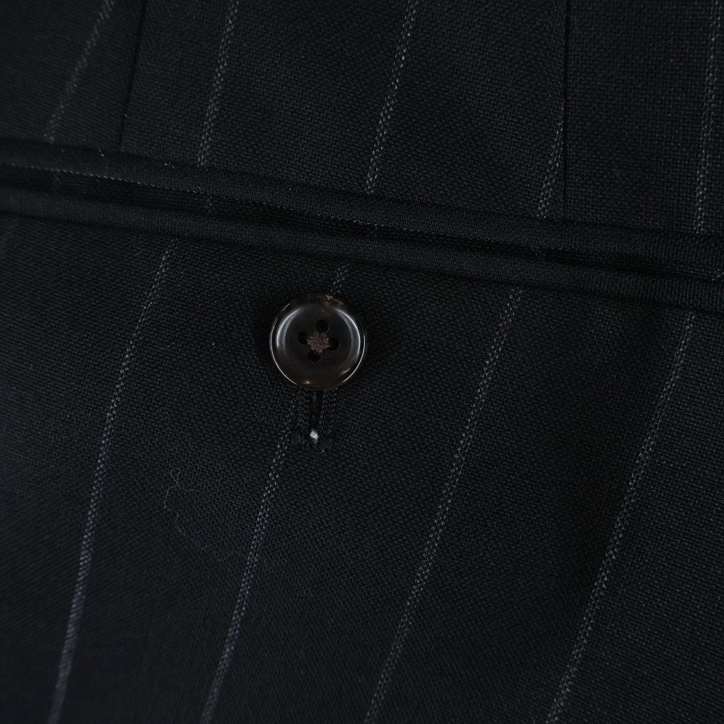 WACKO MARIA(ワコマリア) 24SS PLEATED TROUSERS (TYPE-2) CLOTH DORMEUIL ドーメル ストライプ スラックス ブラック/グレー