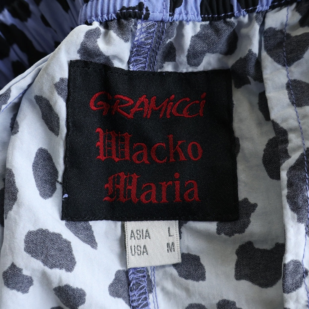 GRAMICCI(グラミチ) × WACKO MARIA (ワコマリア) レオパード ショーツ ハーフパンツ パープル/ブラック GMP3-S3022