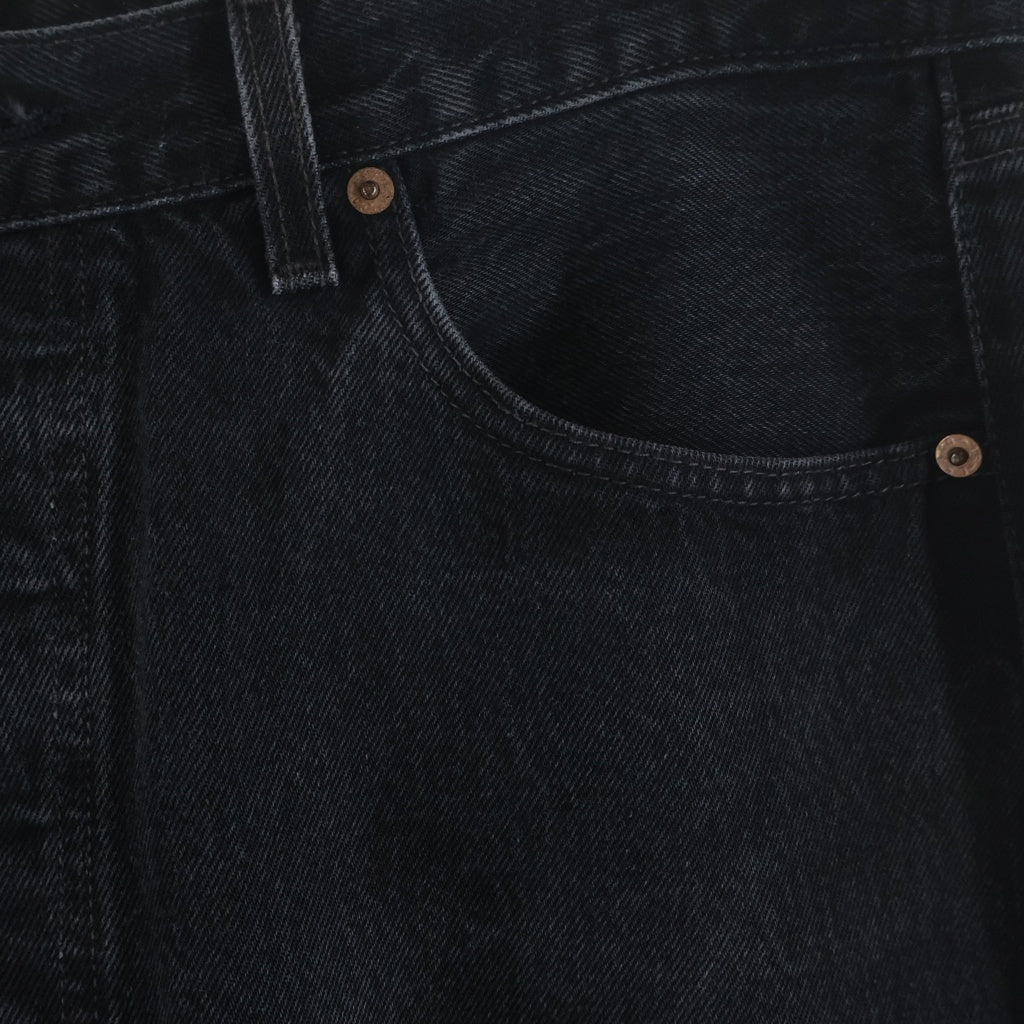 Levi's(リーバイス) 90S 501 CUT OFF 後染め スモールe ボタン裏544 USA製 カットオフ デニムパンツ ブラック