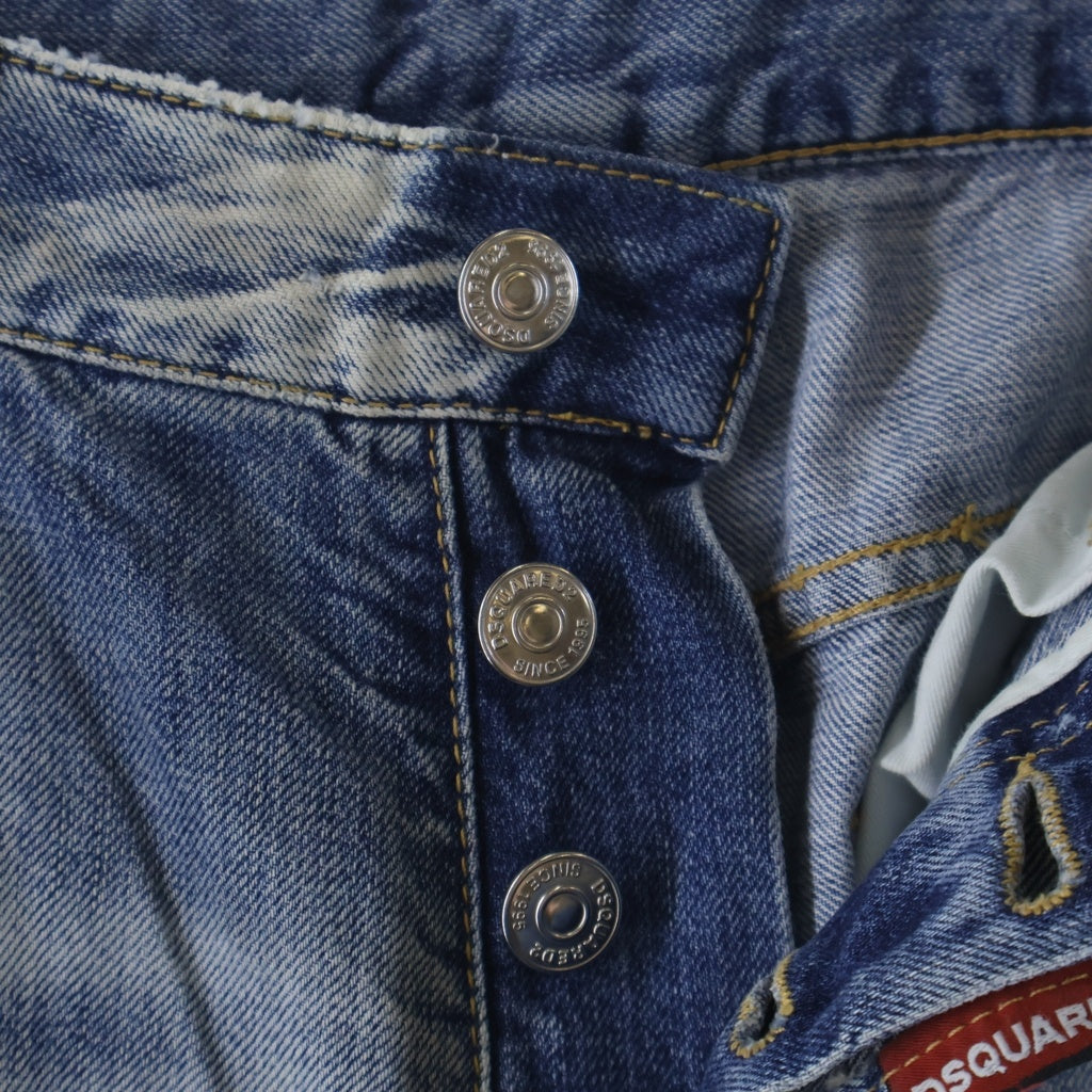 DSQUARED2(ディースクエアード) 22AW Traveller Jean ワイド デニムパンツ インディゴ レディース S72LB0562 S30309